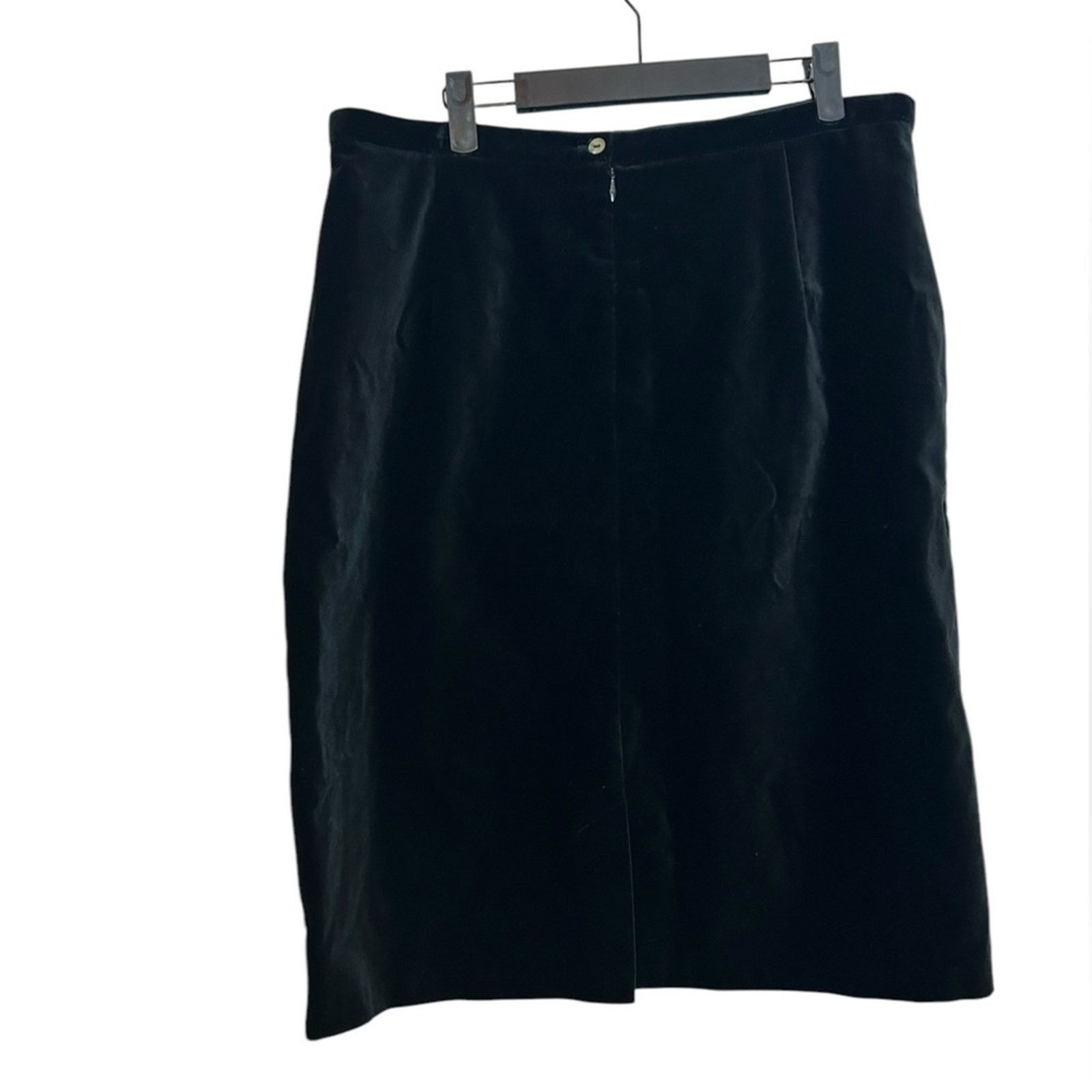 Laura Ashley Nwt Laura Ashley Vintage Black Velour Pencil Skirt Size 36" / US 14 / IT 50 - 2 Thumbnail