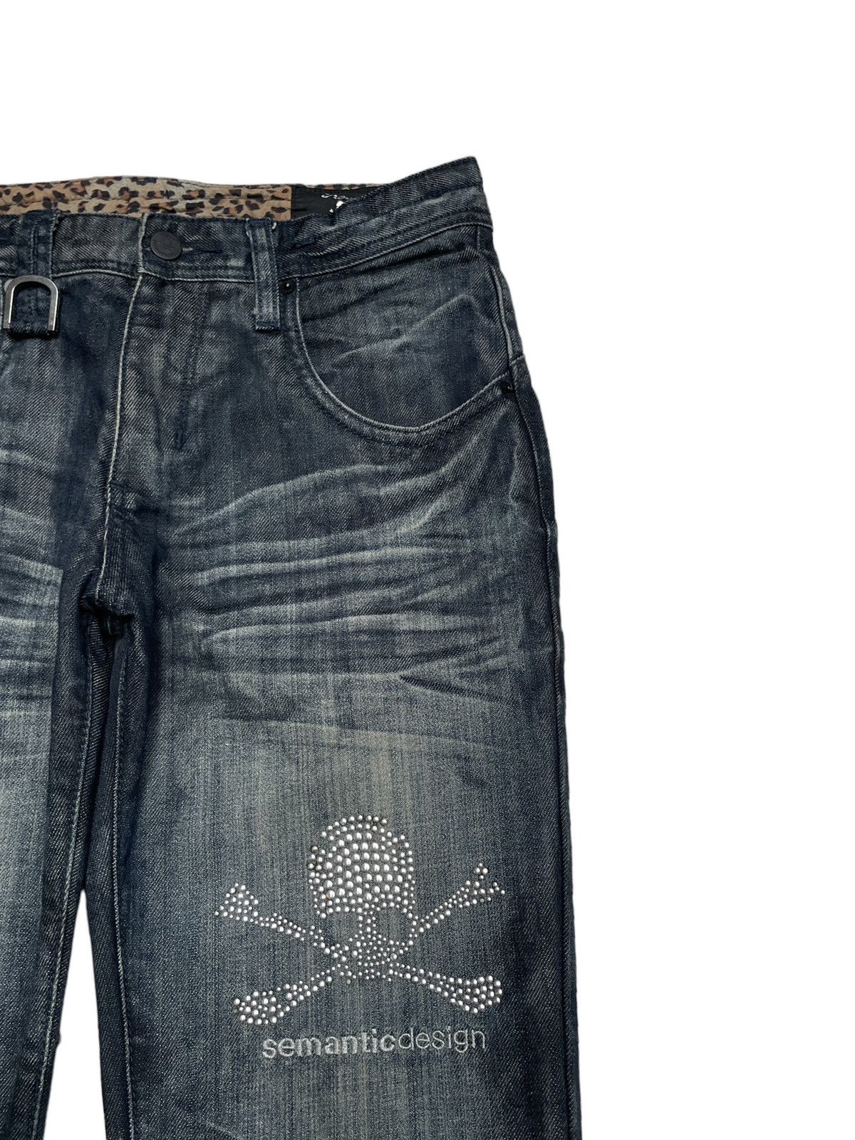 00s【Semanticdesign】studs pants/Y2K/skull 2000
