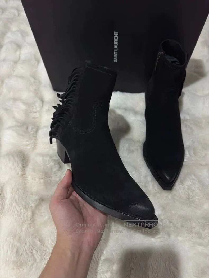 Yves Saint Laurent Saint Laurent Fringe Suede Boots . Size US 10 / EU 43 - 3 Thumbnail