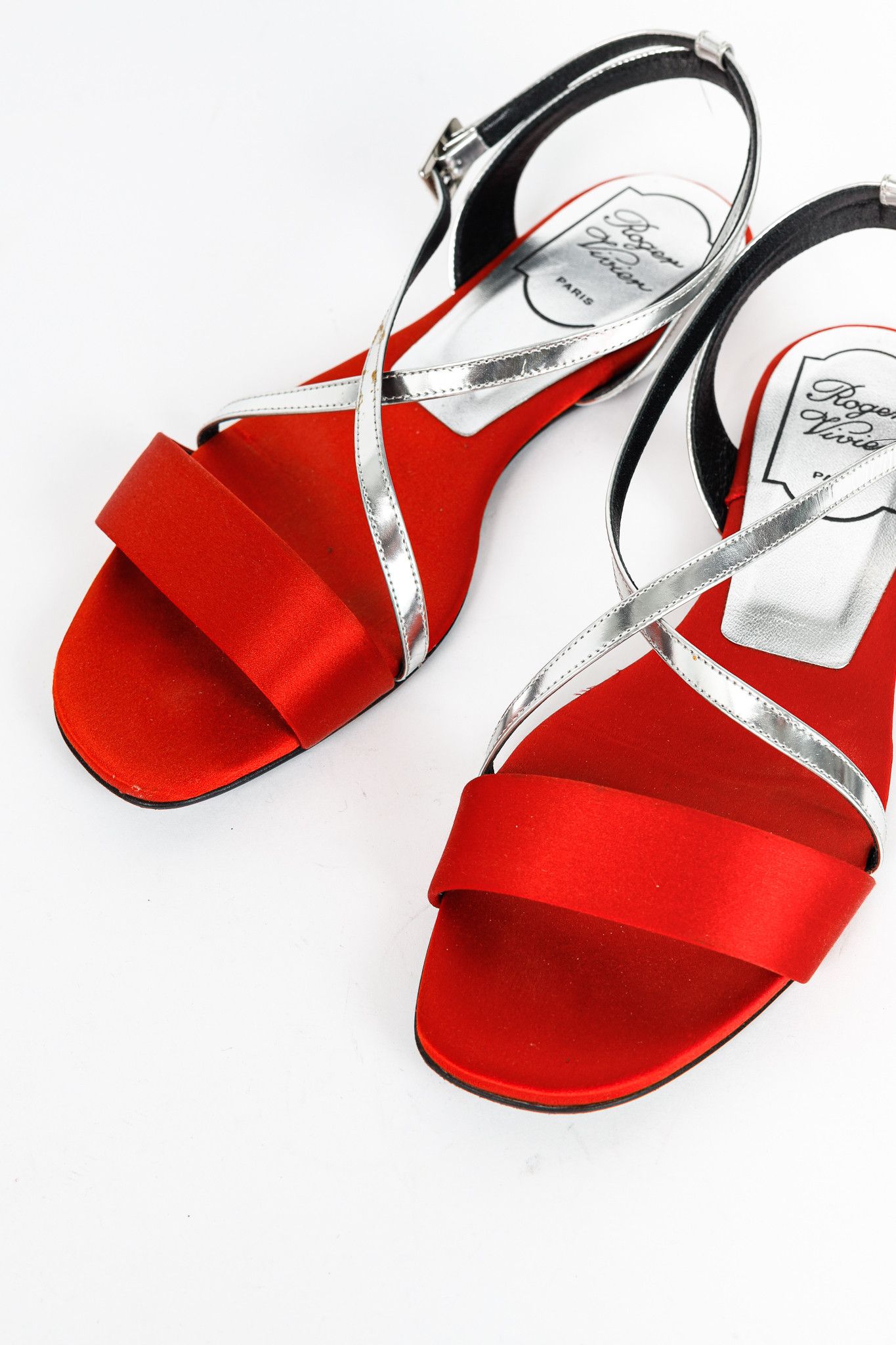 Roger Vivier Roger Vivier SS/14 Satin & Patent-Leather Flat Sandals Size US 5 / IT 35 - 6 Thumbnail