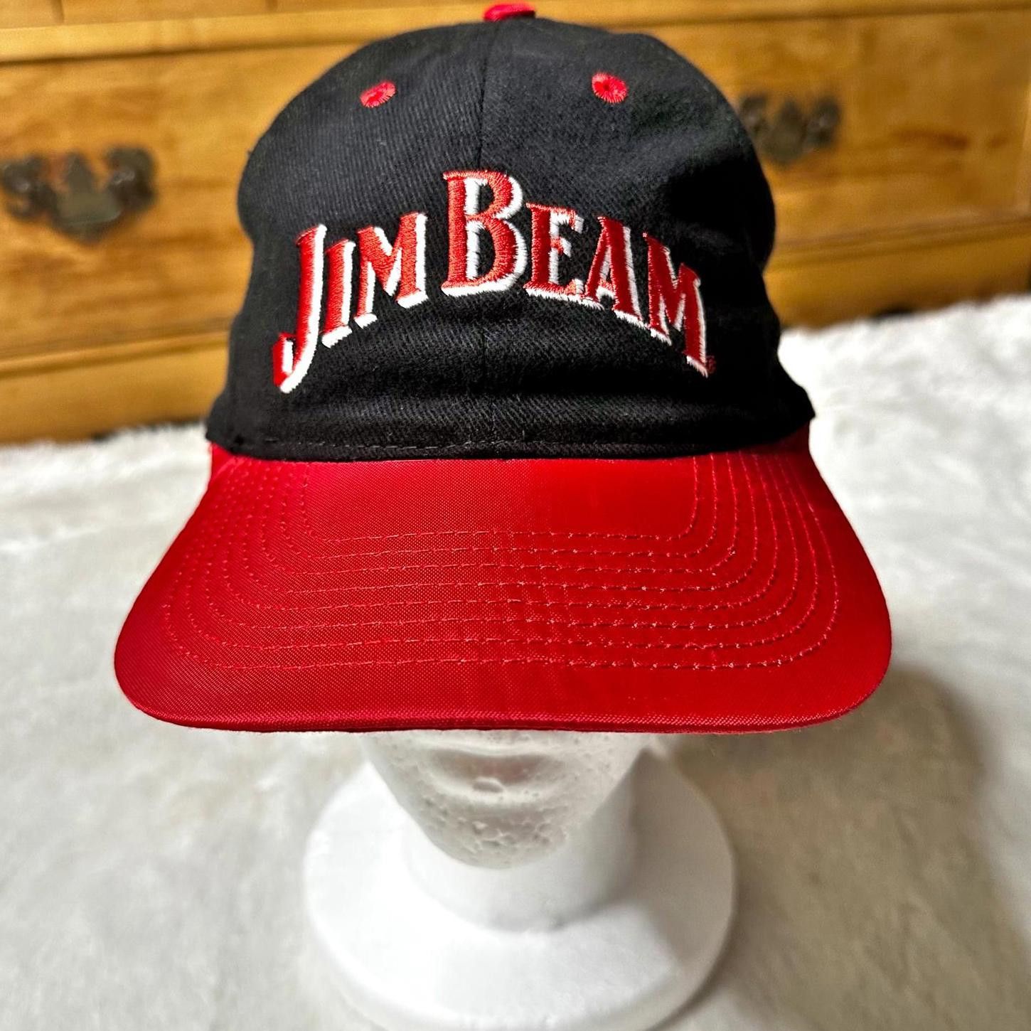 Vintage Vintage Jim Beam Snapback Hat Black Embroidered Logo Unisex Size ONE SIZE - 2 Thumbnail