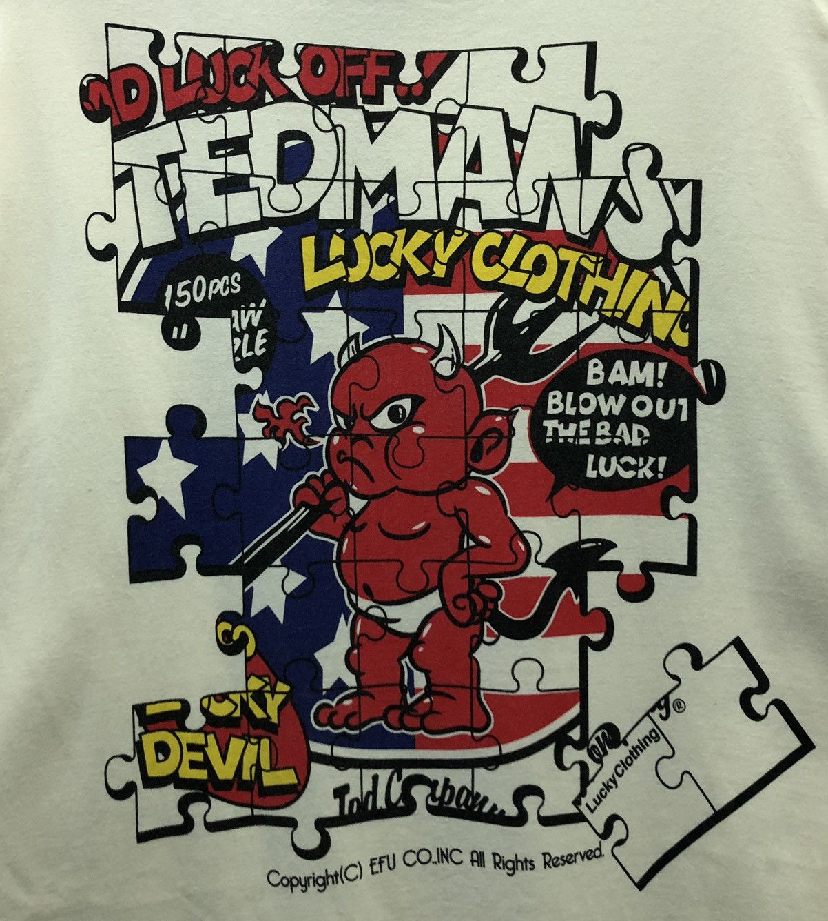 Vintage Ted Company Bad Luck Off Tedman's Lucky Clothing T-Shirt Size US L / EU 52-54 / 3 - 3 Thumbnail