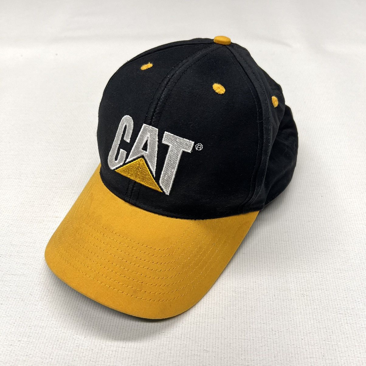 Caterpillar Cat Caterpillar Hat Black Yellow Snap Back Truck Machine ...
