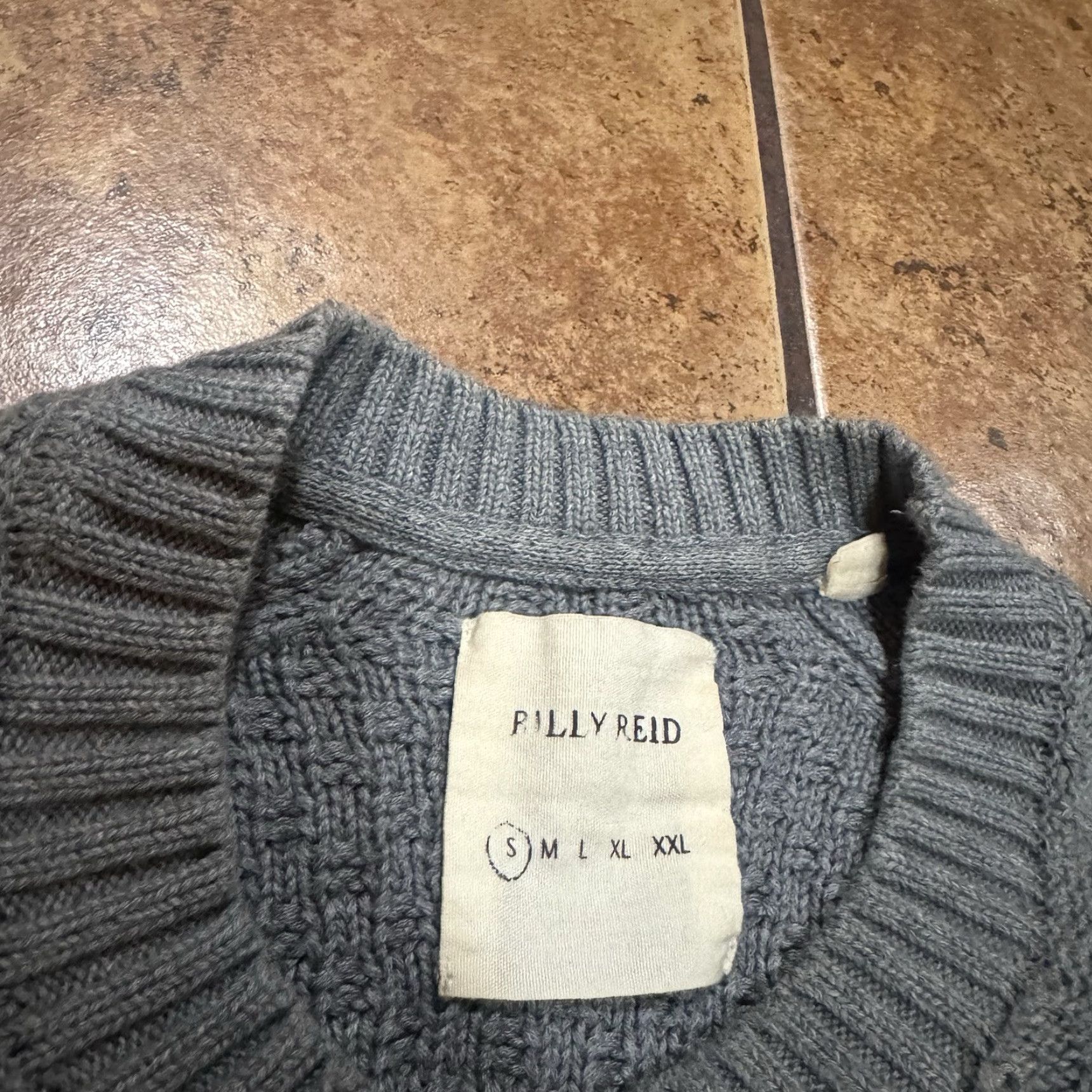 Billy Reid Billy Reid Sweater Mens Small Gray Long Sleeve Knit Cotton Thermal Shirt Size US S / EU 44-46 / 1 - 3 Thumbnail