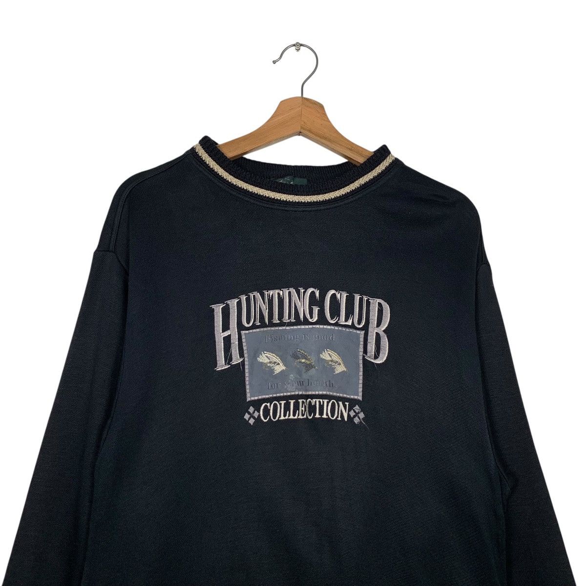 Vintage 90’s HUNTING CLUB Collection Big Logo Sweatshirt #2659-C119 Size US M / EU 48-50 / 2 - 2 Thumbnail