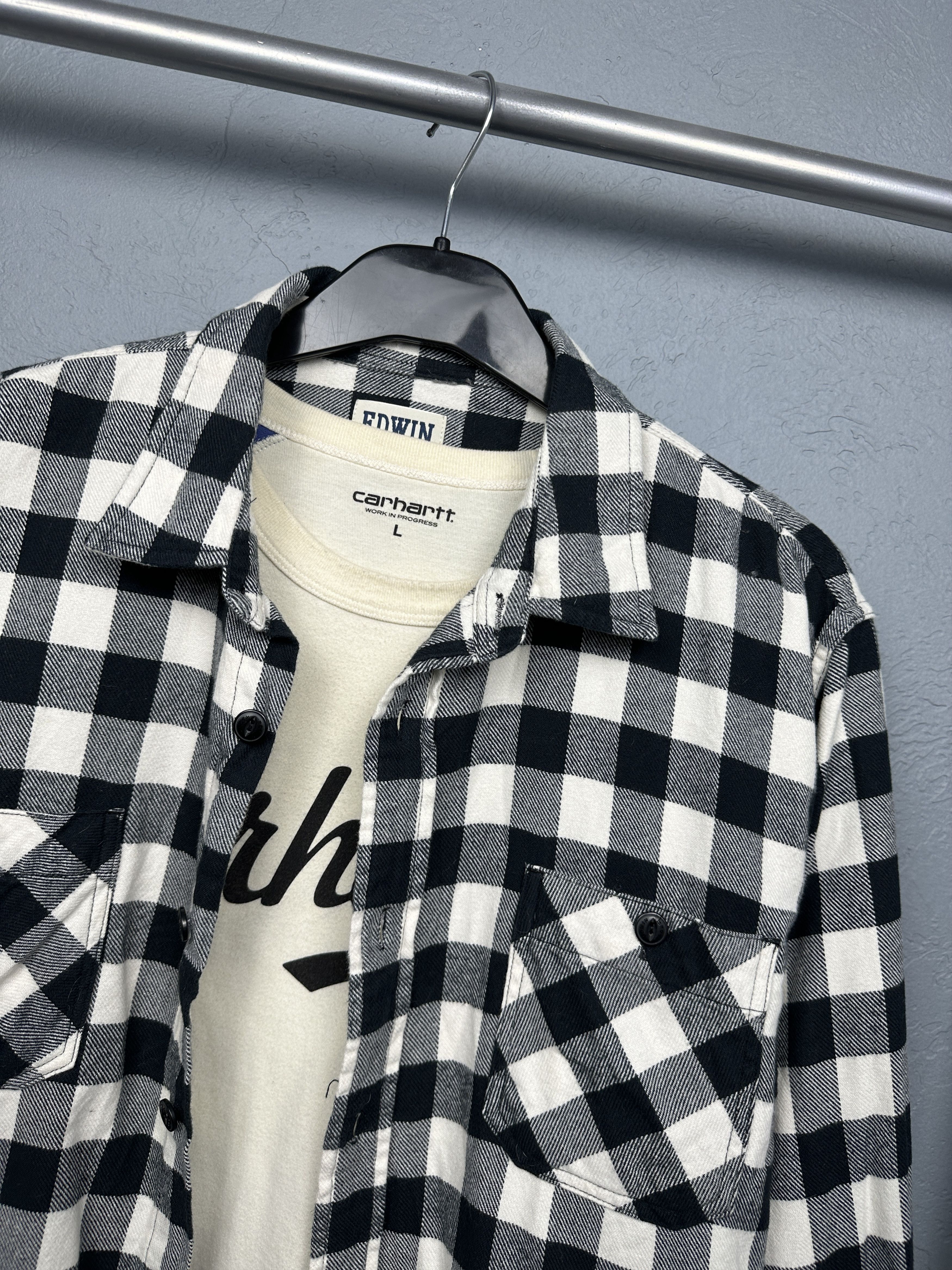 Edwin × Flannel Edwin Mens Flannel Labour Plaid Shirt Size US L / EU 52-54 / 3 - 2 Thumbnail