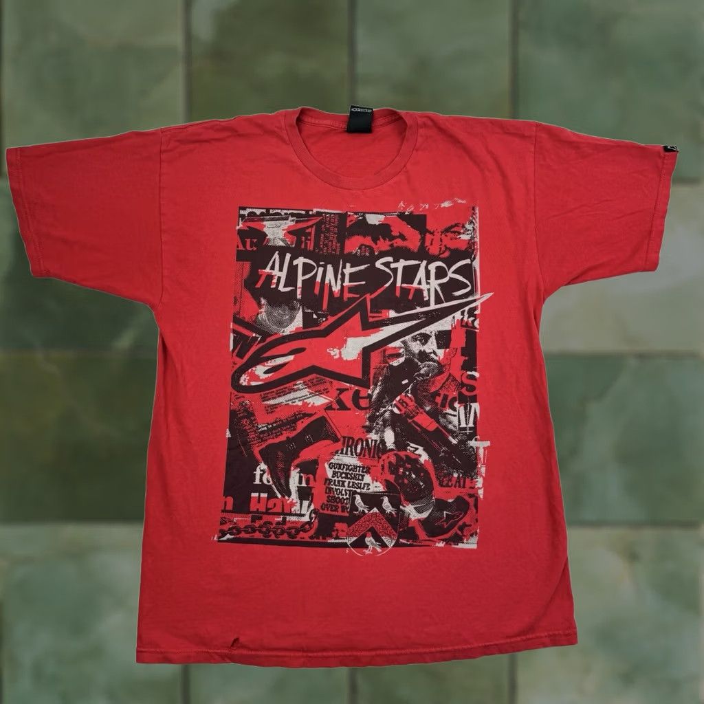 Alpinestars VINTAGE Alpinestars T Shirt Adult Large Diet Bikes Grunge Punk Y2K Hipster Mens Size US L / EU 52-54 / 3 - 1 Thumbnail