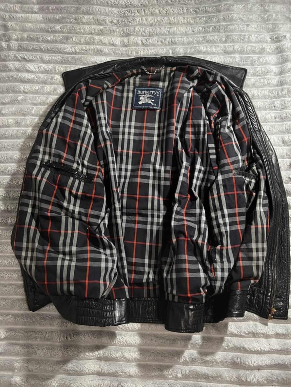 Burberry Vintage leather bomber jacket Burberry Burberrys L Size US L / EU 52-54 / 3 - 3 Thumbnail