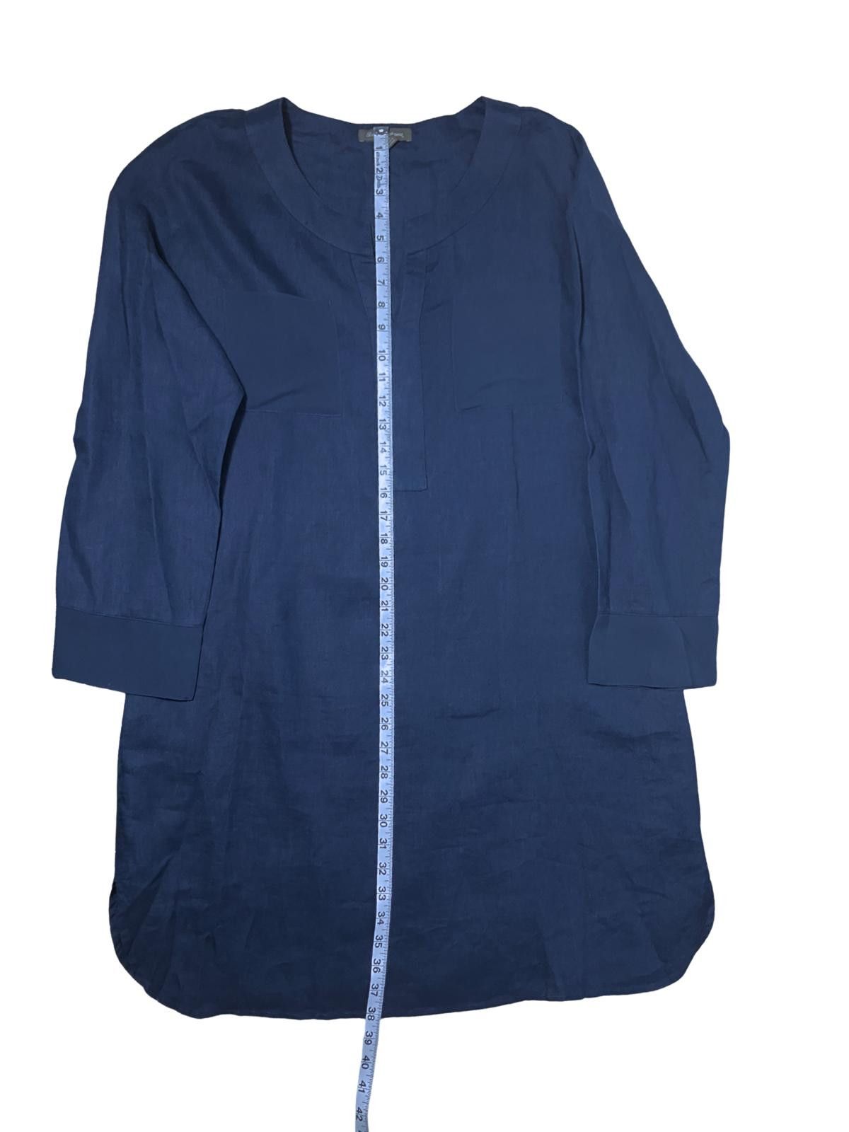 Tommy Bahama Tommy Bahama Linen Tunic Blue XL Relaxed Fit Size XL / US 12-14 / IT 48-50 - 3 Thumbnail