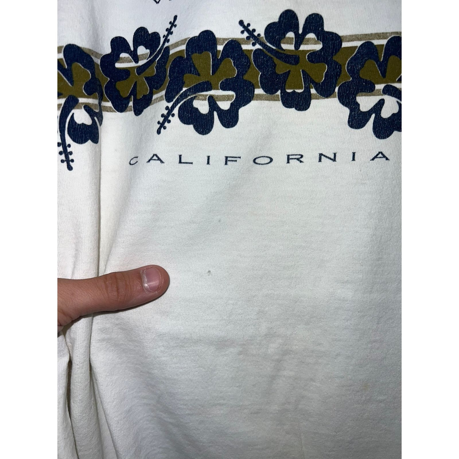 Fruit Of The Loom Vintage Venice Beach Shirt California Tropcial Tee FOTL 90s Size US L / EU 52-54 / 3 - 5 Thumbnail