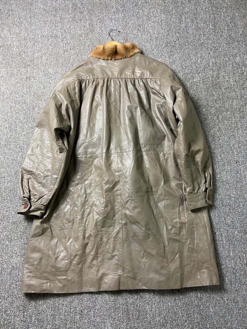 Japanese Brand Leatherin Brand Leather Jacket with Fur Collar (188) Size US M / EU 48-50 / 2 - 2 Thumbnail