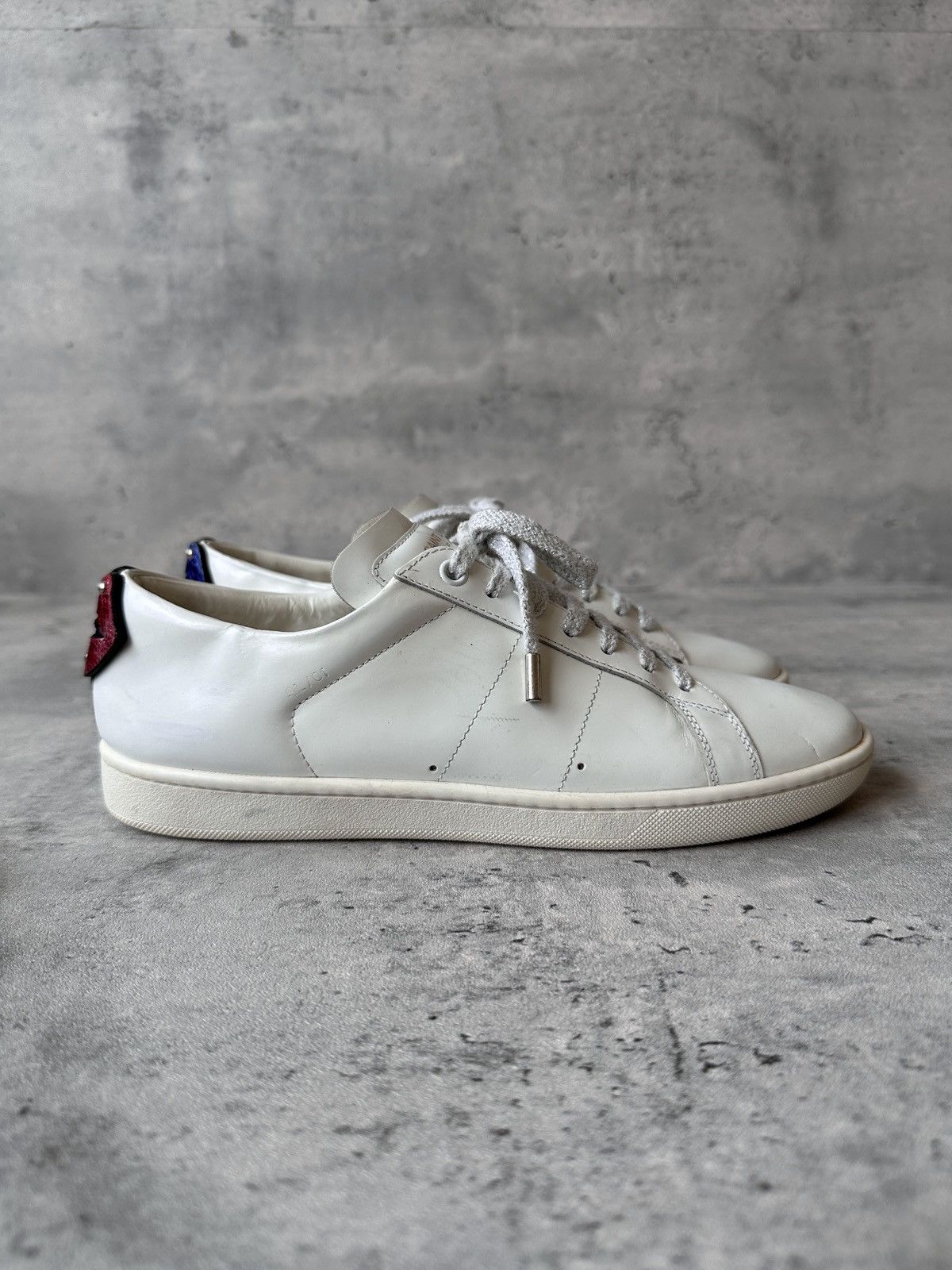 Saint Laurent Paris HEDI SLIMANE | SL/01 “LIPS” COURT CLASSIC SIGNATURE LOW TOP Size US 5.5 / EU 38 - 2 Thumbnail