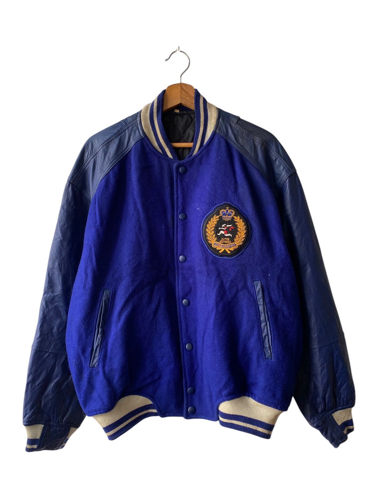 Japanese Brand Vintage 90’s Sagawa Super Express Varsity Jacket Size US L / EU 52-54 / 3 - 2 Thumbnail