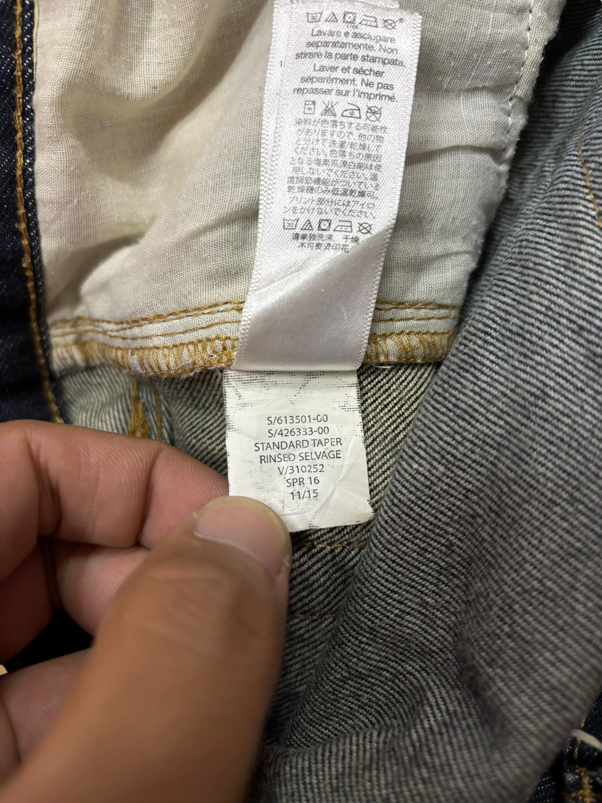 Gap Vintage GAP 1969 Selvedge Raw Jeans Size US 33 - 12 Thumbnail
