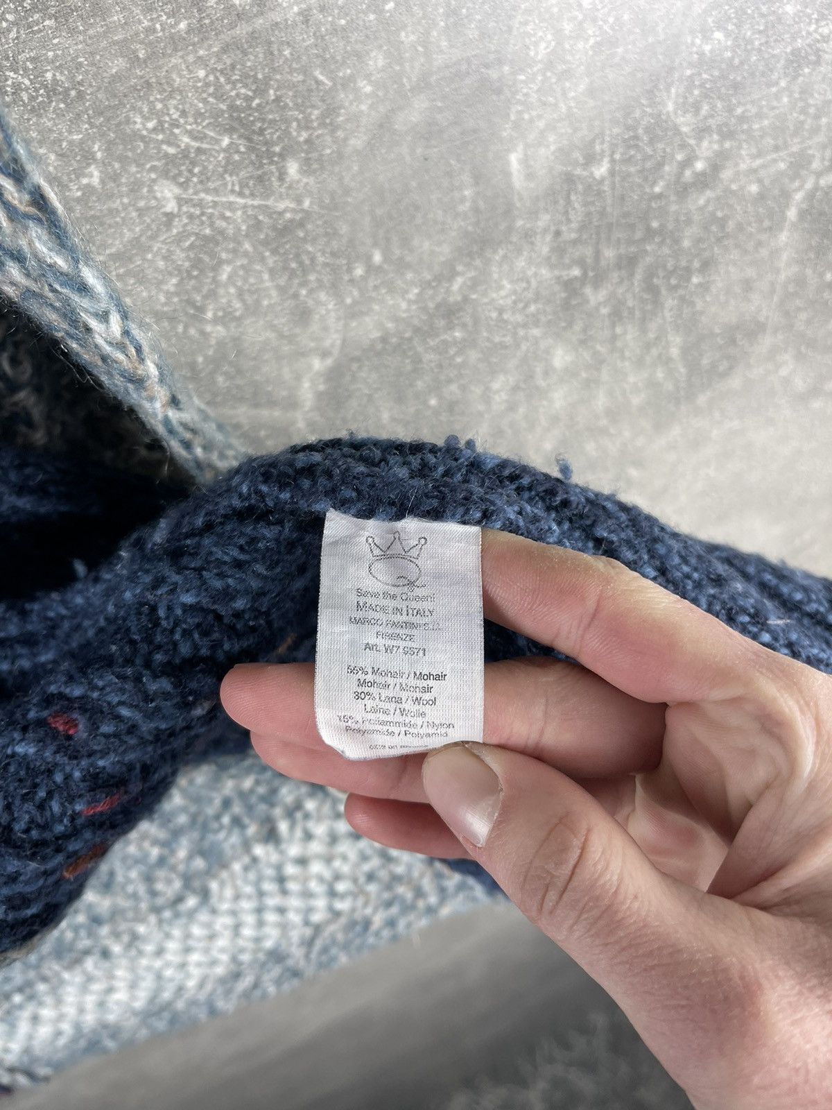 Other Save the Queen Knitted Y2K Cardigan Mohair / Wool Multicolor Size M / US 6-8 / IT 42-44 - 13 Thumbnail