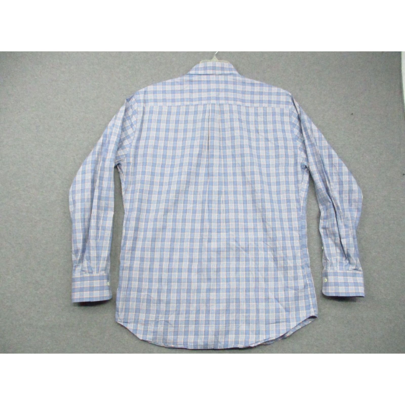 Peter Millar Peter Millar Shirt Large Mens Button Up Plaid White Blue Long Sleeve Size US L / EU 52-54 / 3 - 5 Thumbnail