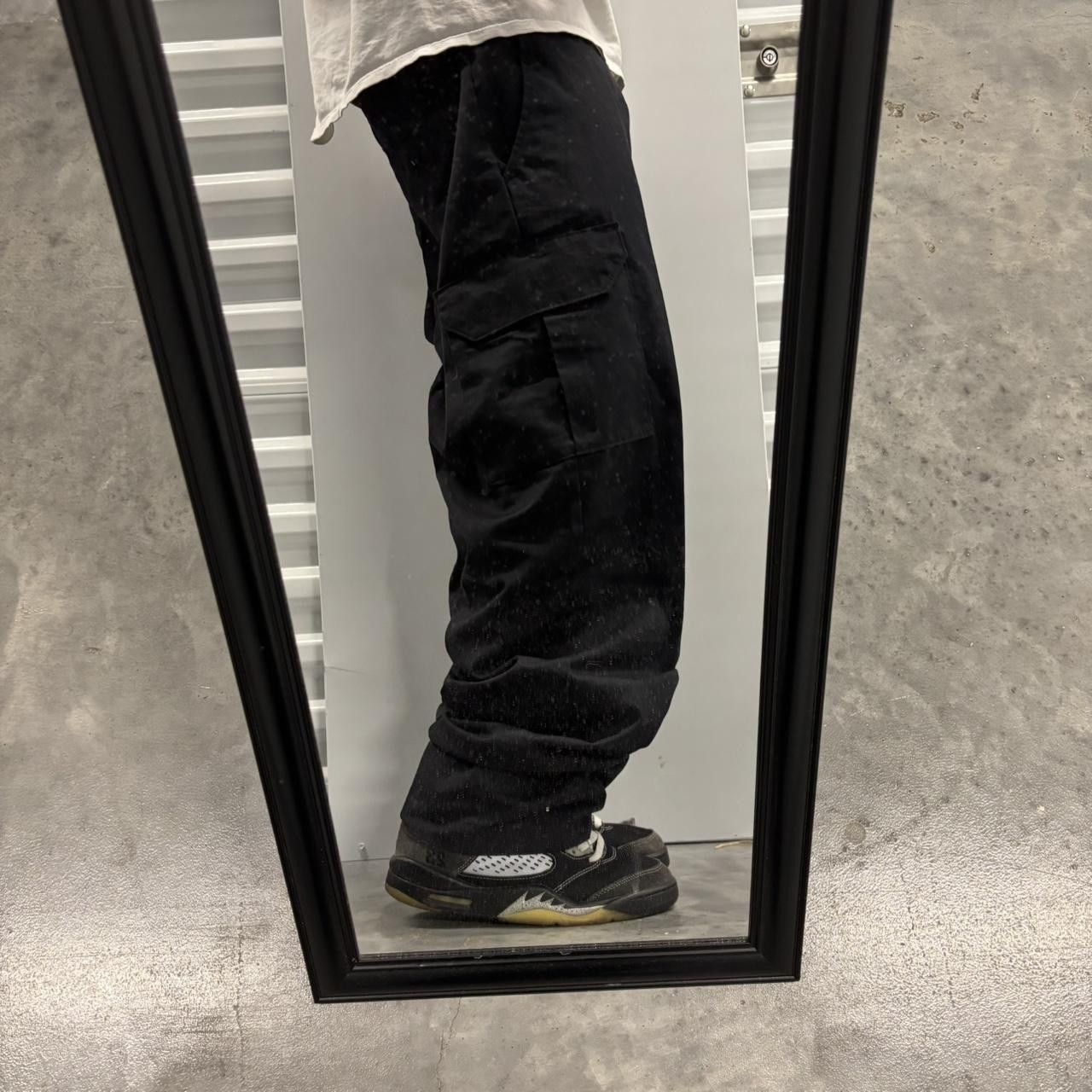 Japanese Brand × Vintage Crazy Vintage Y2K/2000a Baggy Black Streetwear Skater Cargo Pants! Size US 36 / EU 52 - 2 Thumbnail