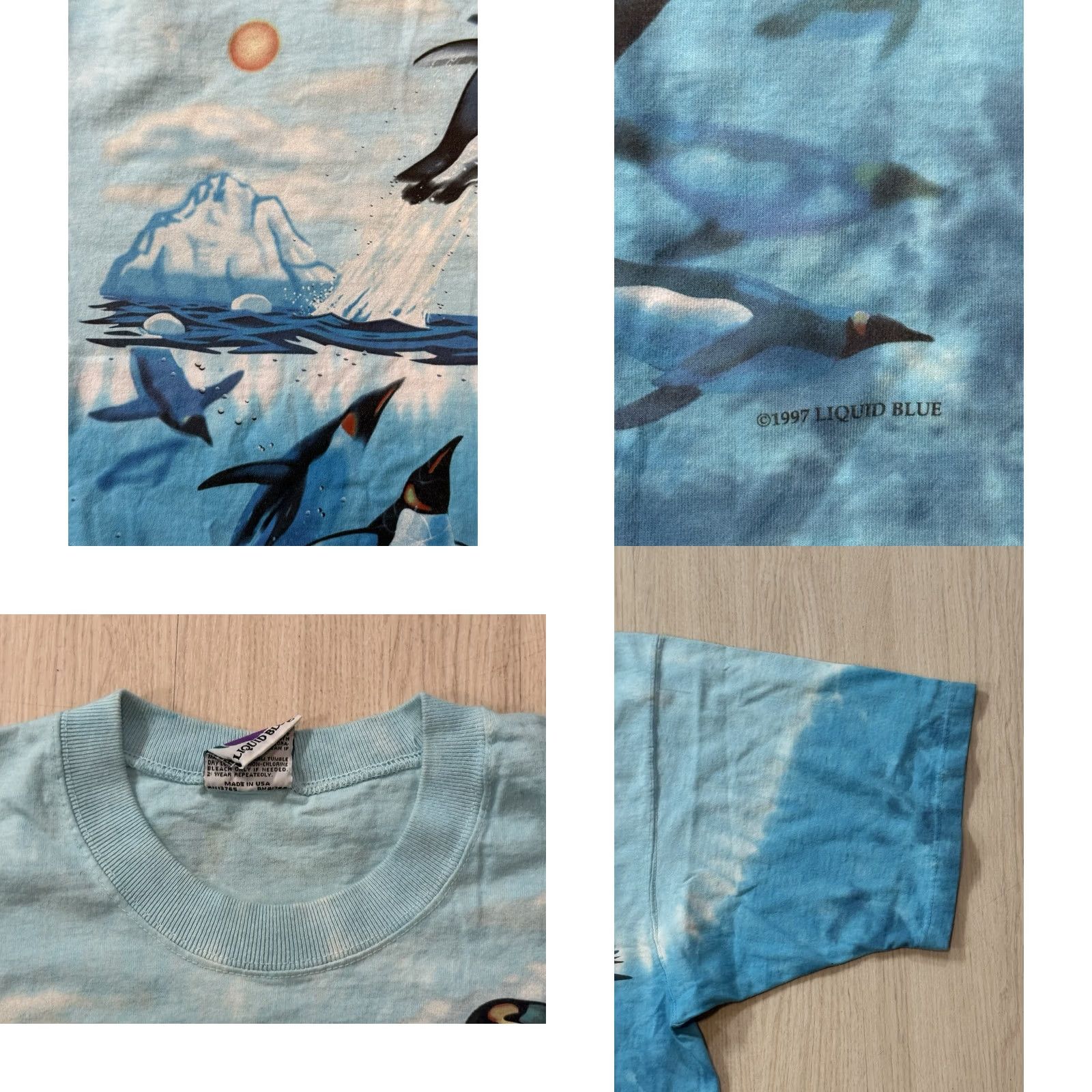 Liquid Blue VINTAGE Liquid Blue Penguins AOP Shirt XL Tie Dye Hippie 90s Grateful Dead Mens Size US XL / EU 56 / 4 - 8 Thumbnail