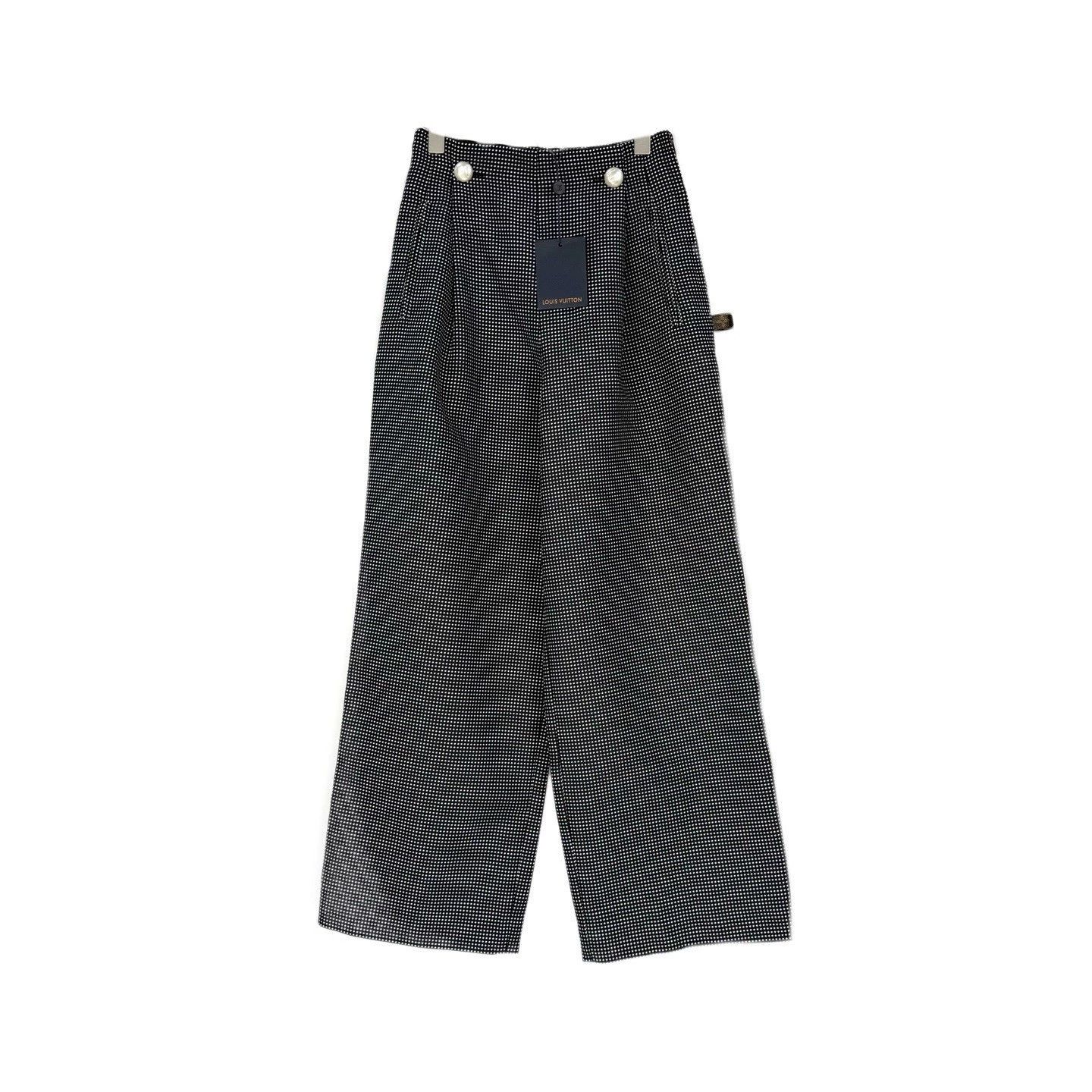Louis Vuitton LV Black White Check Button Trousers - dmc Size US 36 / EU 52 - 1 Thumbnail