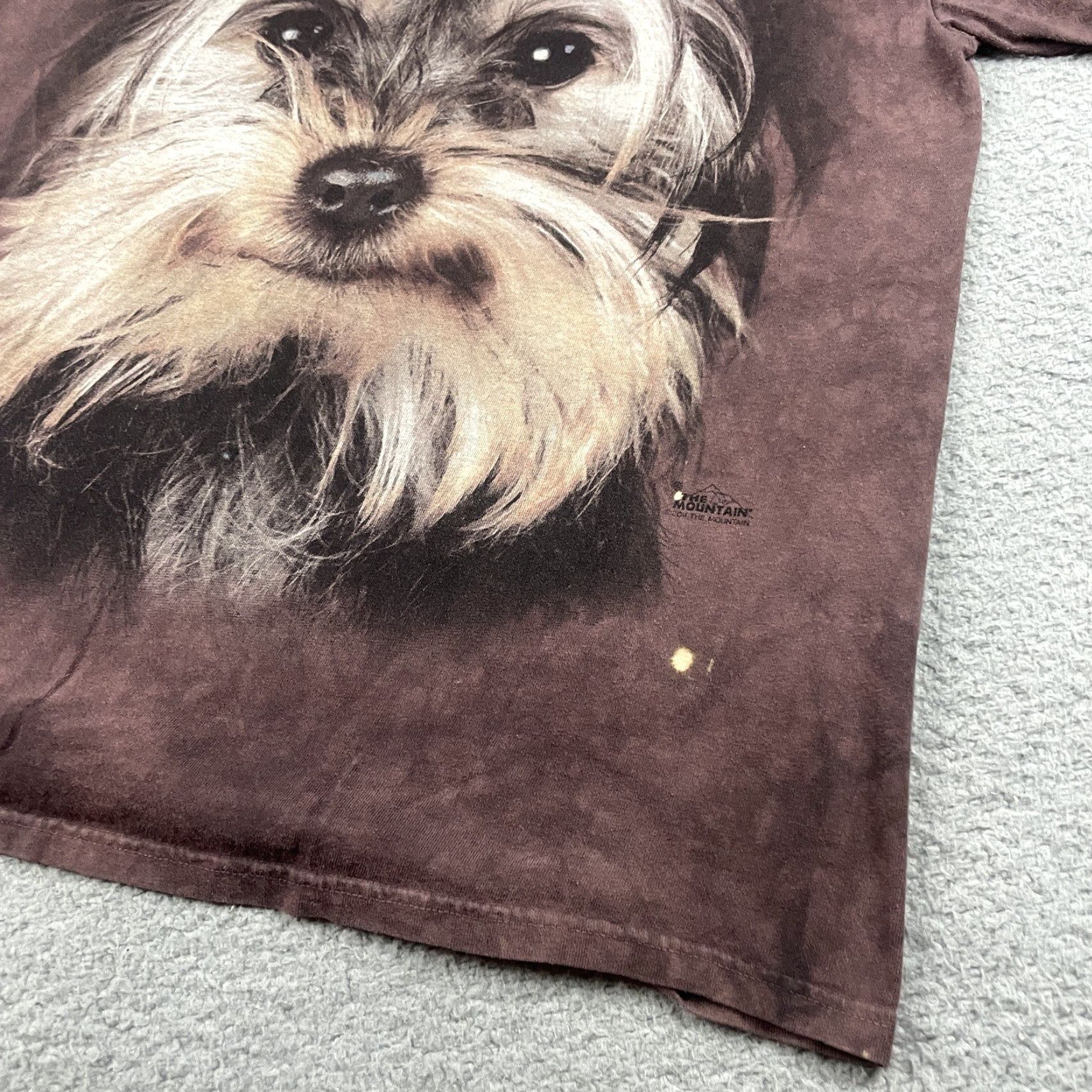 The Mountain VINTAGE The Mountain TShirt Adult Large Brown Yorkshire Terrier Dog Puppy Tie Dye AOP* Size L / US 10 / IT 46 - 7 Thumbnail