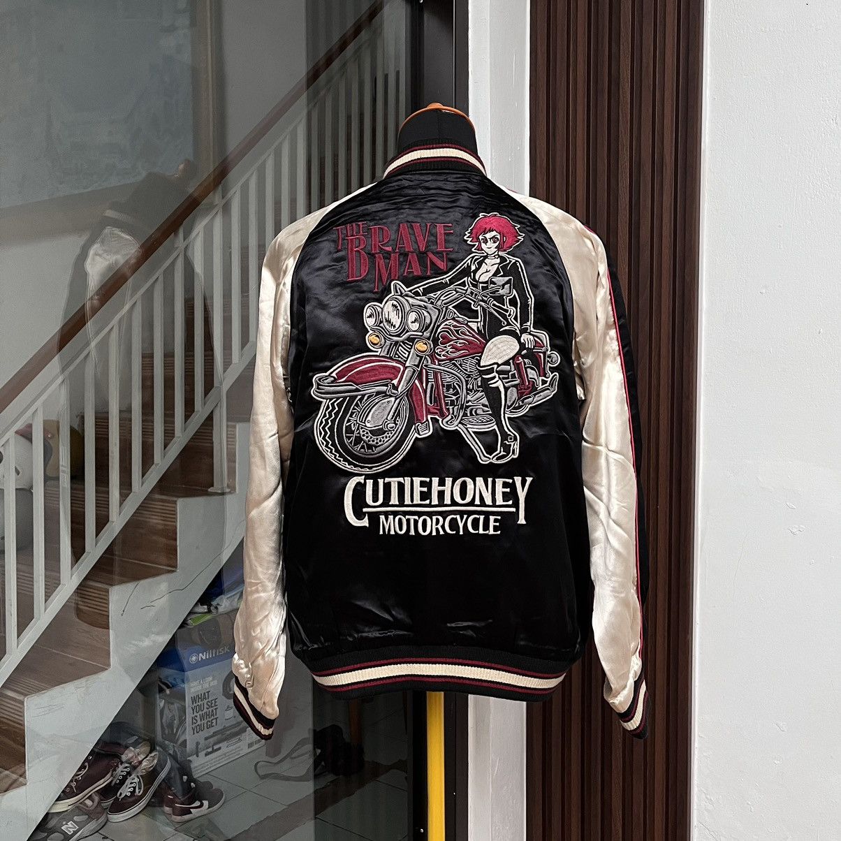 Anime Souvenir Jacket Sukajan The Brave Man x Cutie Honey Vintage Size US M / EU 48-50 / 2 - 2 Thumbnail