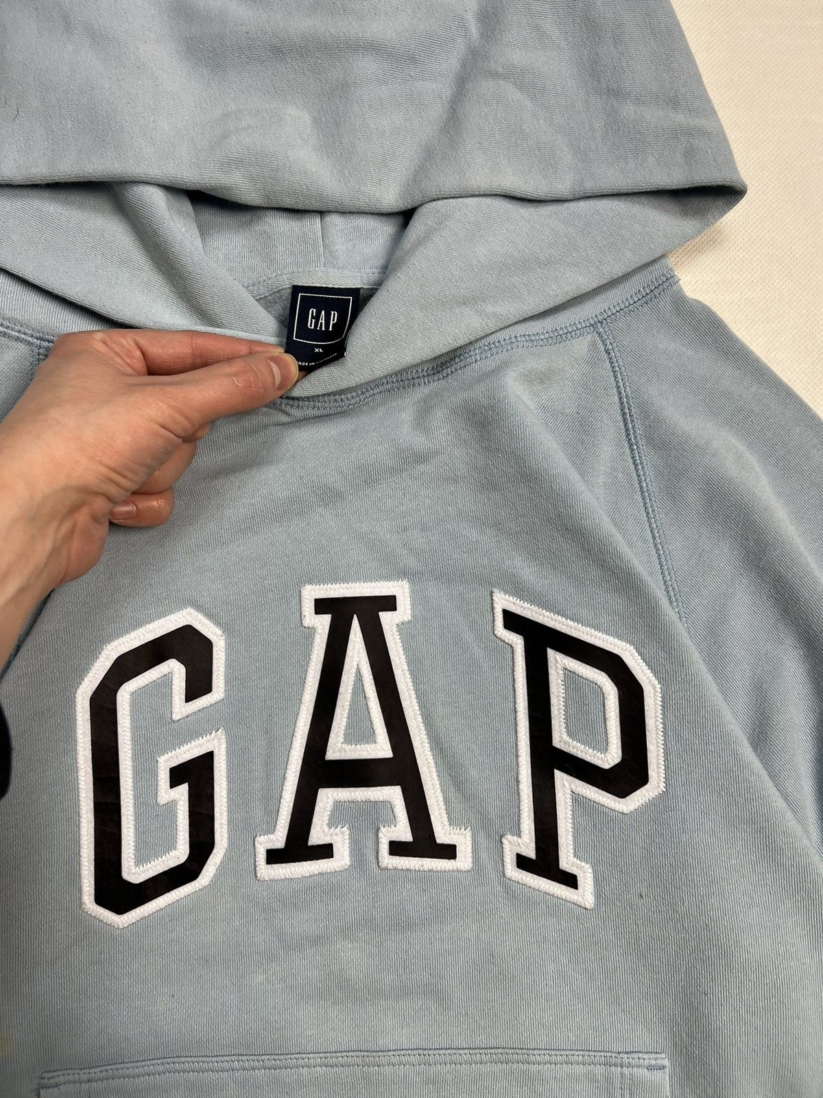 Gap Hoodie GAP Baby Blue Big Logo Size US XL / EU 56 / 4 - 2 Thumbnail