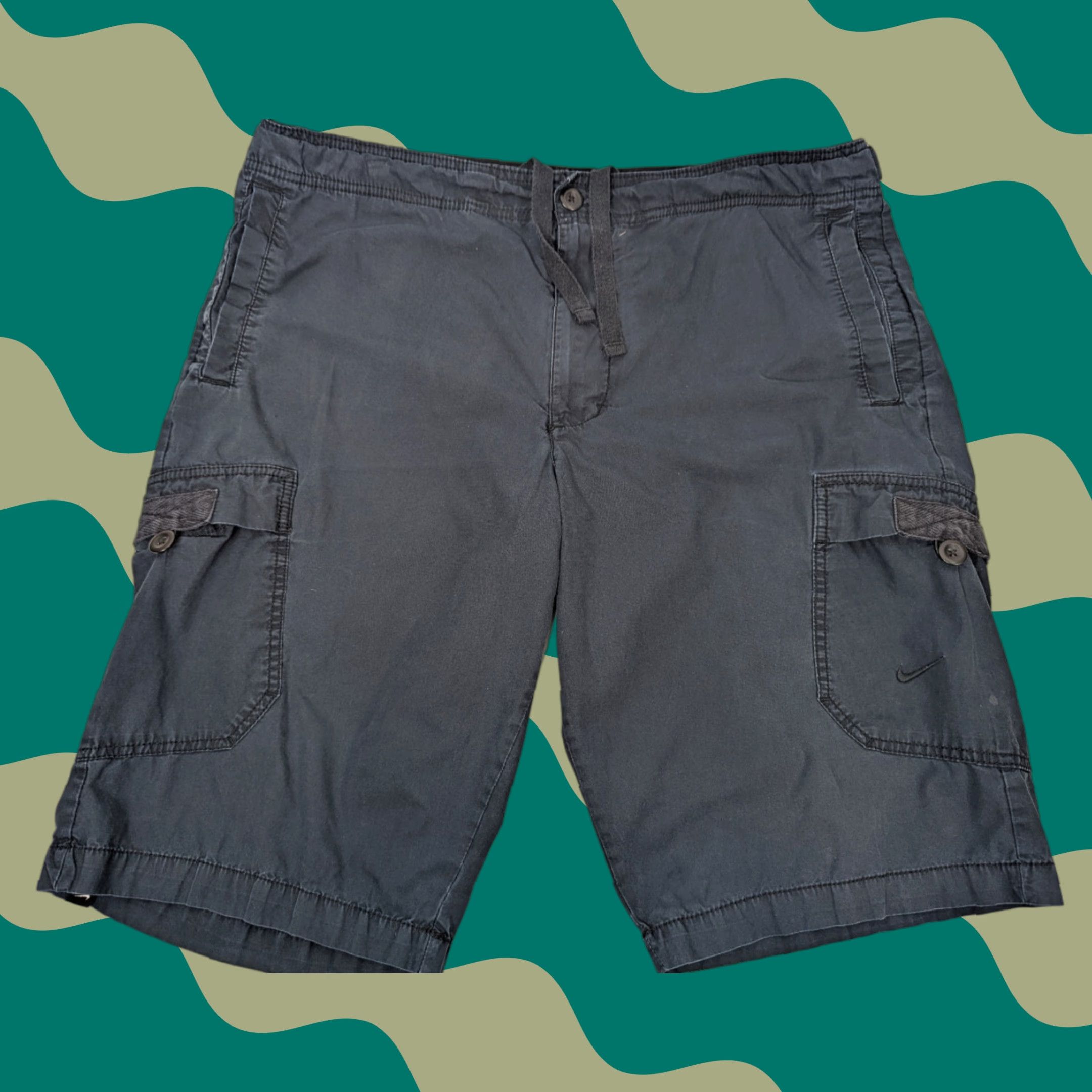 Nike Nike Cargo Shorts Navy Blue Men's Large Outdoor Athletic Dept Size US 33 - 1 Thumbnail