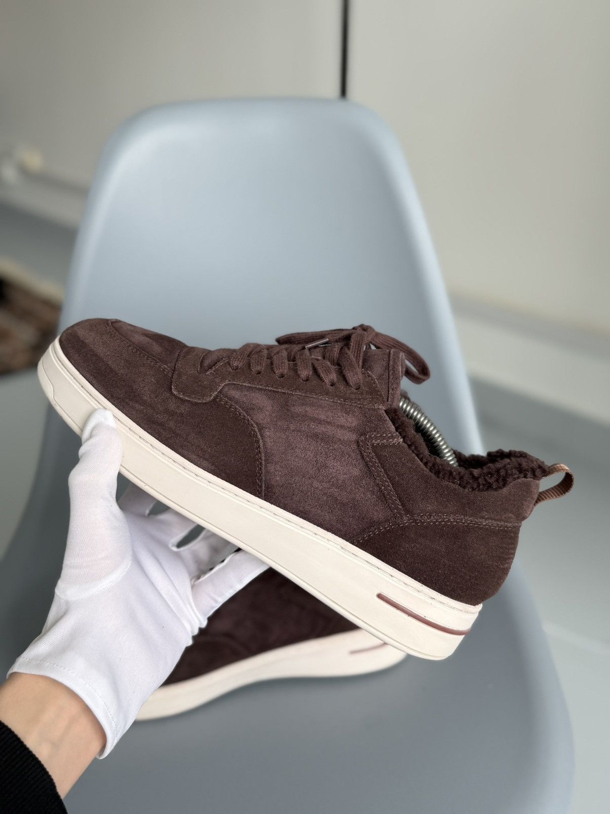 Loro Piana Loro Piana Newport Sneaker Sherling Burgandy Size US 10 / EU 43 - 9 Thumbnail