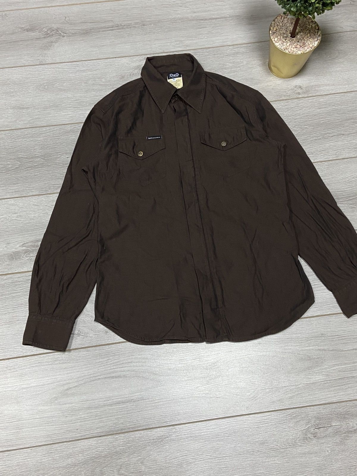 Dolce & Gabbana Dolce&Gabbana vintage zip big logo shirt Size US L / EU 52-54 / 3 - 10 Thumbnail