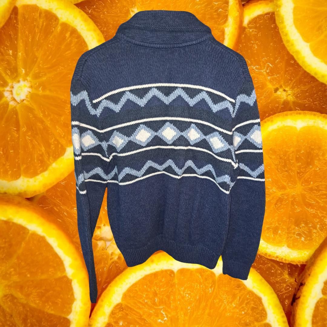 Gap Gap Blue and White Smoking Heavy Button Up Sweater Size Medi Size US M / EU 48-50 / 2 - 6 Thumbnail