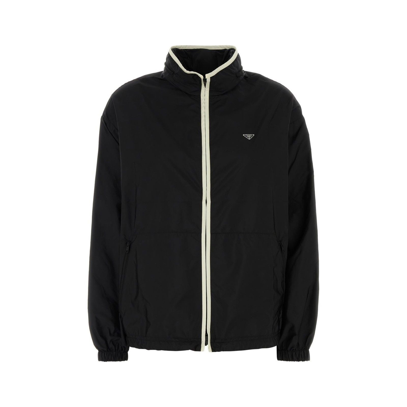 Prada PRADA Black Re-Nylon Windbreaker Jacket New & Authentic (Wom Size S / US 4 / IT 40 - 1 Thumbnail