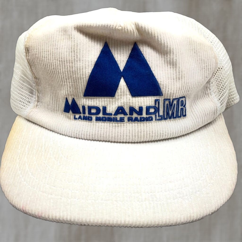 Vintage VINTAGE Midland CB Radio Trucker Hat Cap Snap Back LMR Corduroy Trucking 80s 90s Size ONE SIZE - 1 Thumbnail