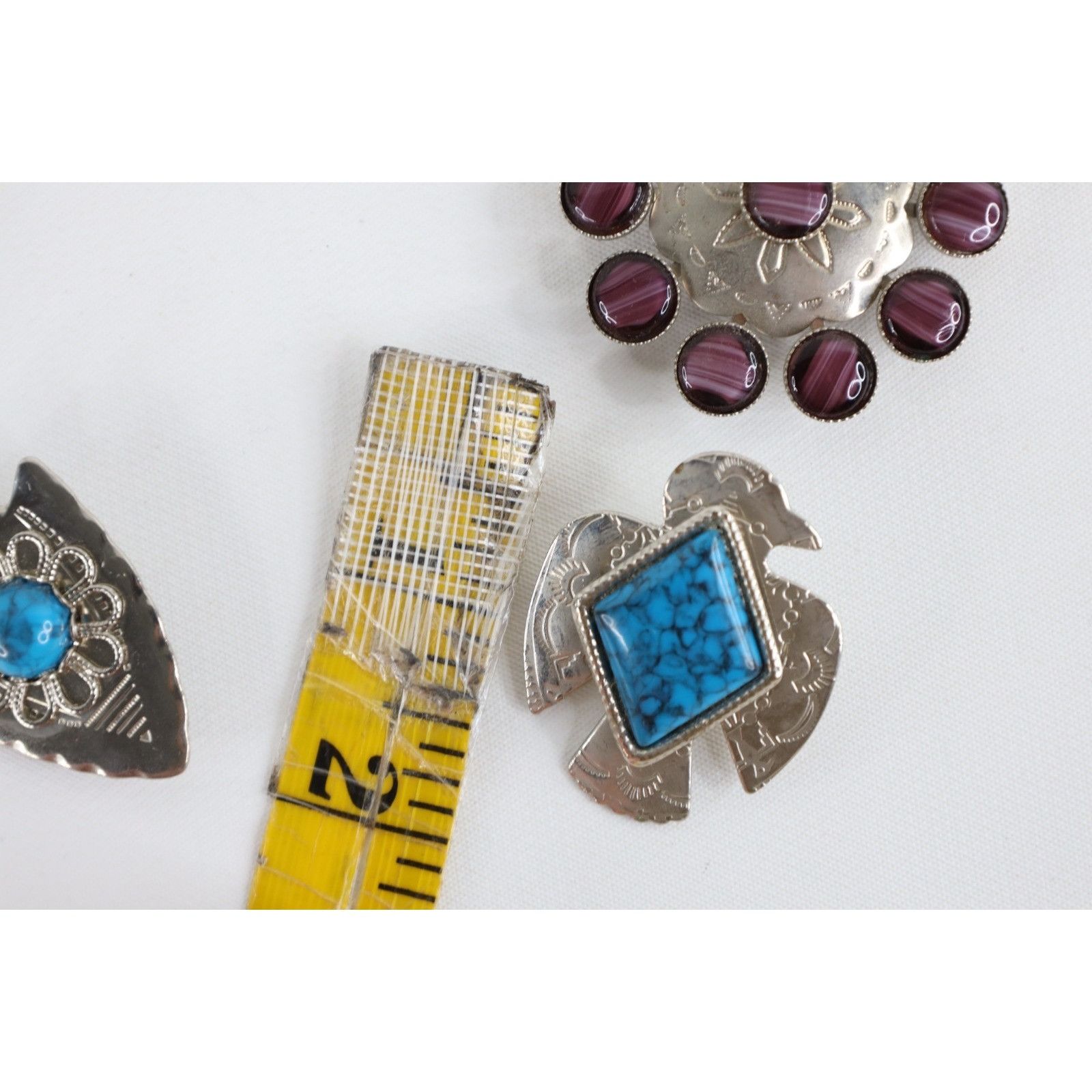 Vintage Vintage 70s 80s Lot of 5 Steel Beaded Glass Brooches Size ONE SIZE - 11 Thumbnail