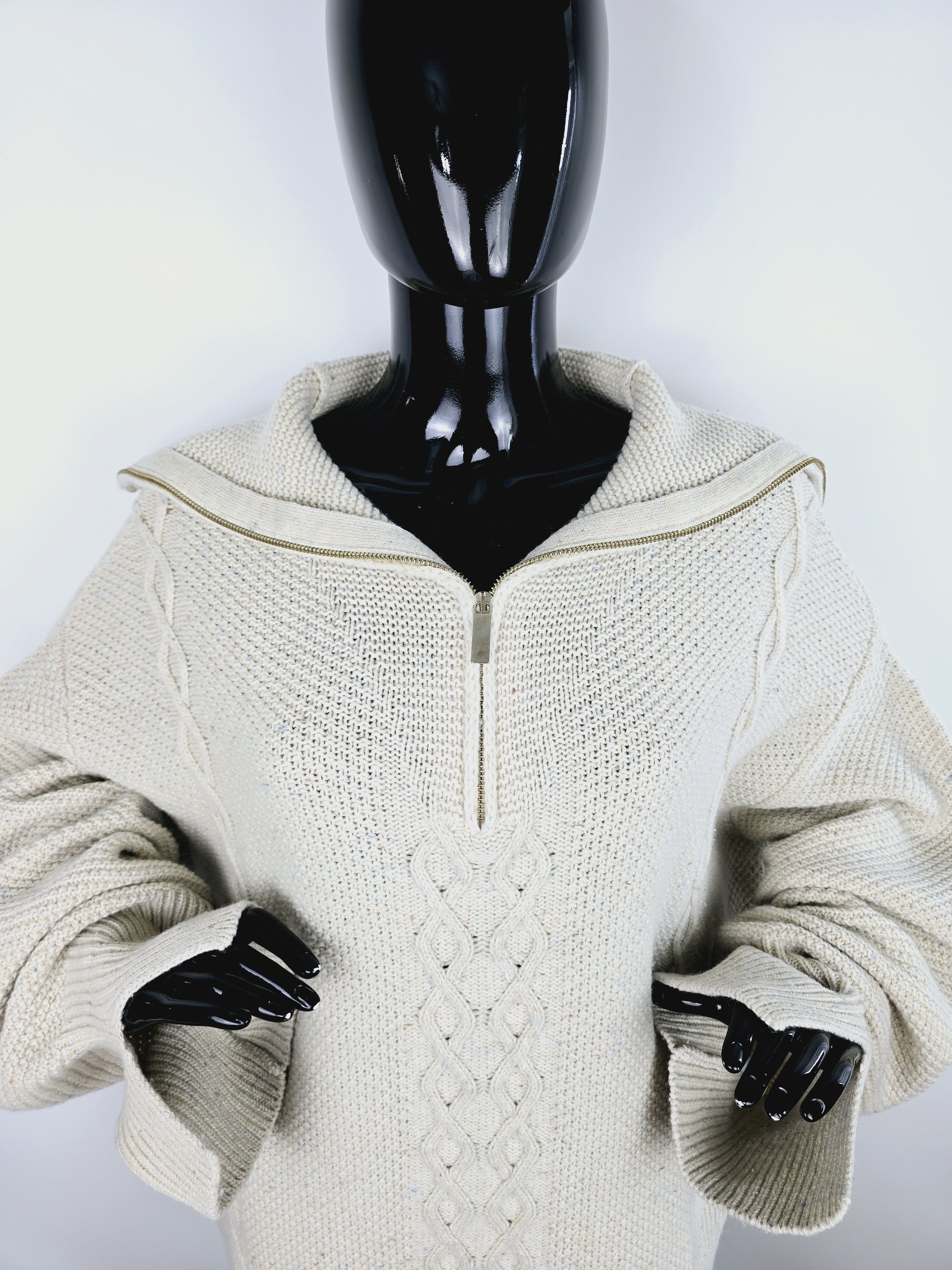 Designer × Other Oversized Wool Sweater by Aylin Koenig 100% Virgin Wool M/L Size M / US 6-8 / IT 42-44 - 3 Thumbnail