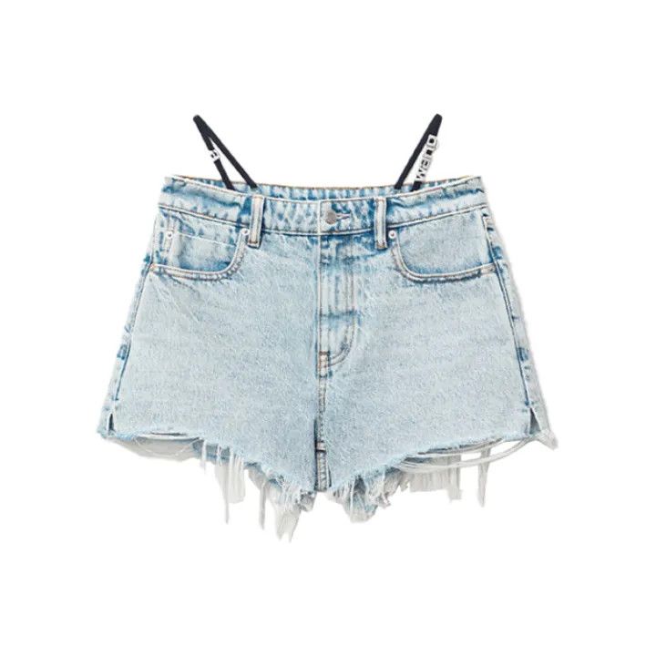 Alexander Wang Alexander Wang SS22 Distressed Denim Hotpants 0079 Size 24" / US 00 / IT 34 - 1 Thumbnail