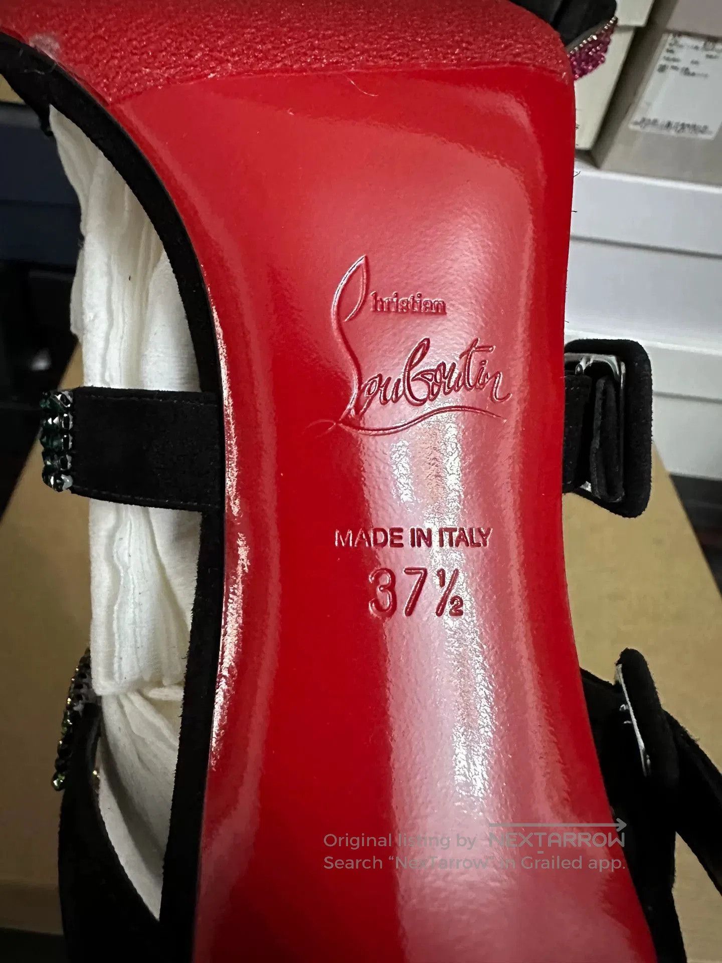 Christian Louboutin Christian Louboutin Red Sole Crystal Heels. Size US 6.5 / IT 36.5 - 5 Thumbnail
