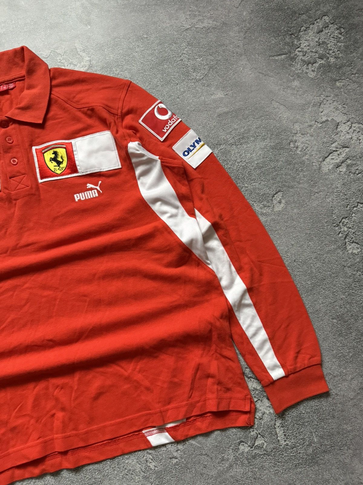 Ferrari × Puma Puma L Ferrari red racing long sleeve polo tee jersey Size US L / EU 52-54 / 3 - 6 Thumbnail