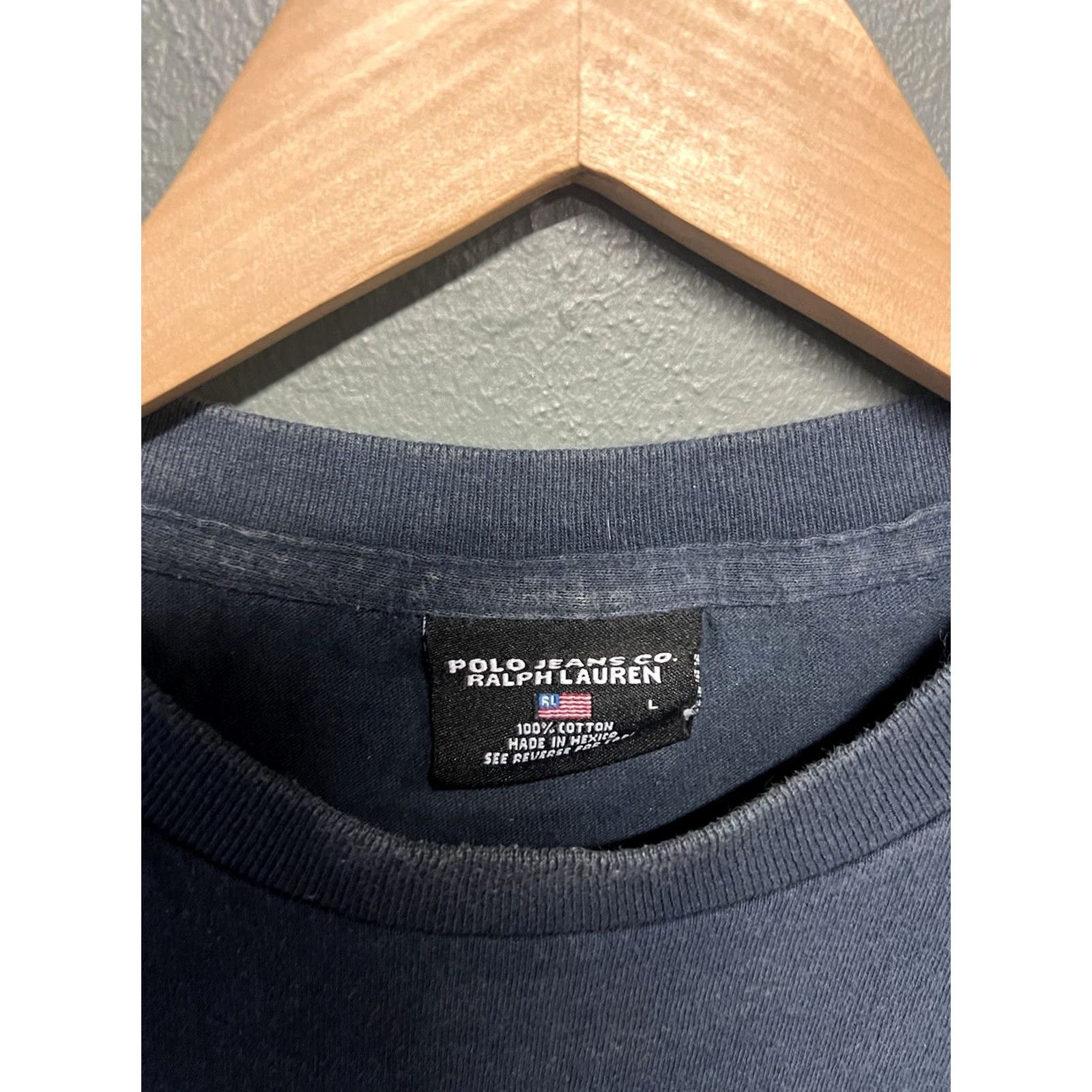 Polo Ralph Lauren VINTAGE Polo Ralph Lauren Mens Black Short Sleeve Polo T-Shirt Size L Size US L / EU 52-54 / 3 - 3 Thumbnail