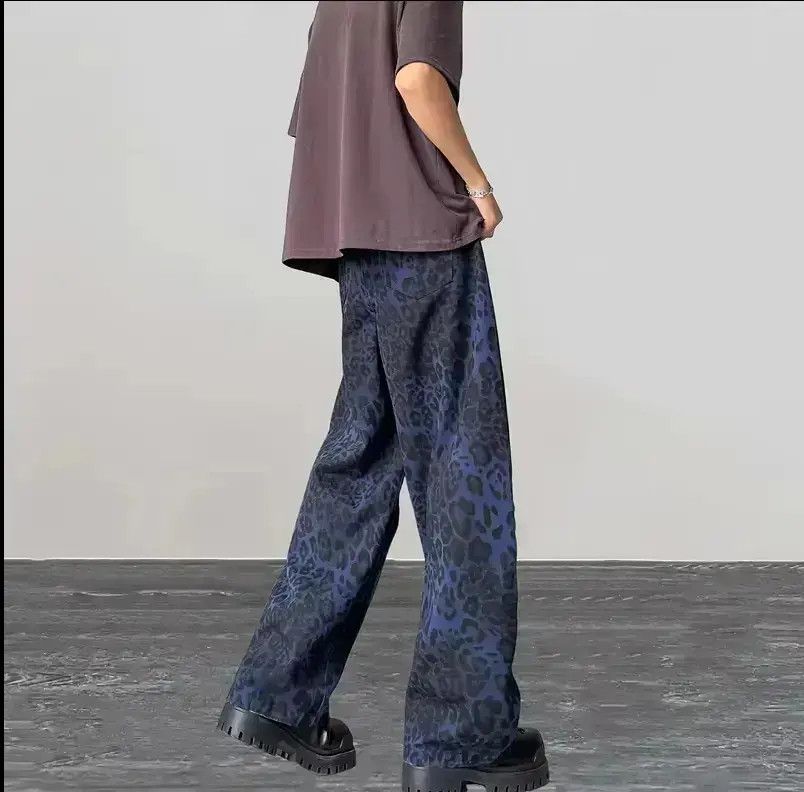 Japanese Brand Leopard print straight leg loose jeans Size US 32 / EU 48 - 2 Thumbnail