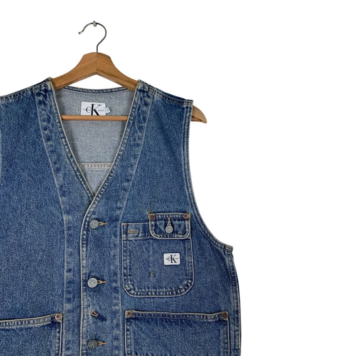 Calvin Klein CALVIN KLEIN JEANS Blue Denim Vest #1292-C58 Size US S / EU 44-46 / 1 - 5 Thumbnail