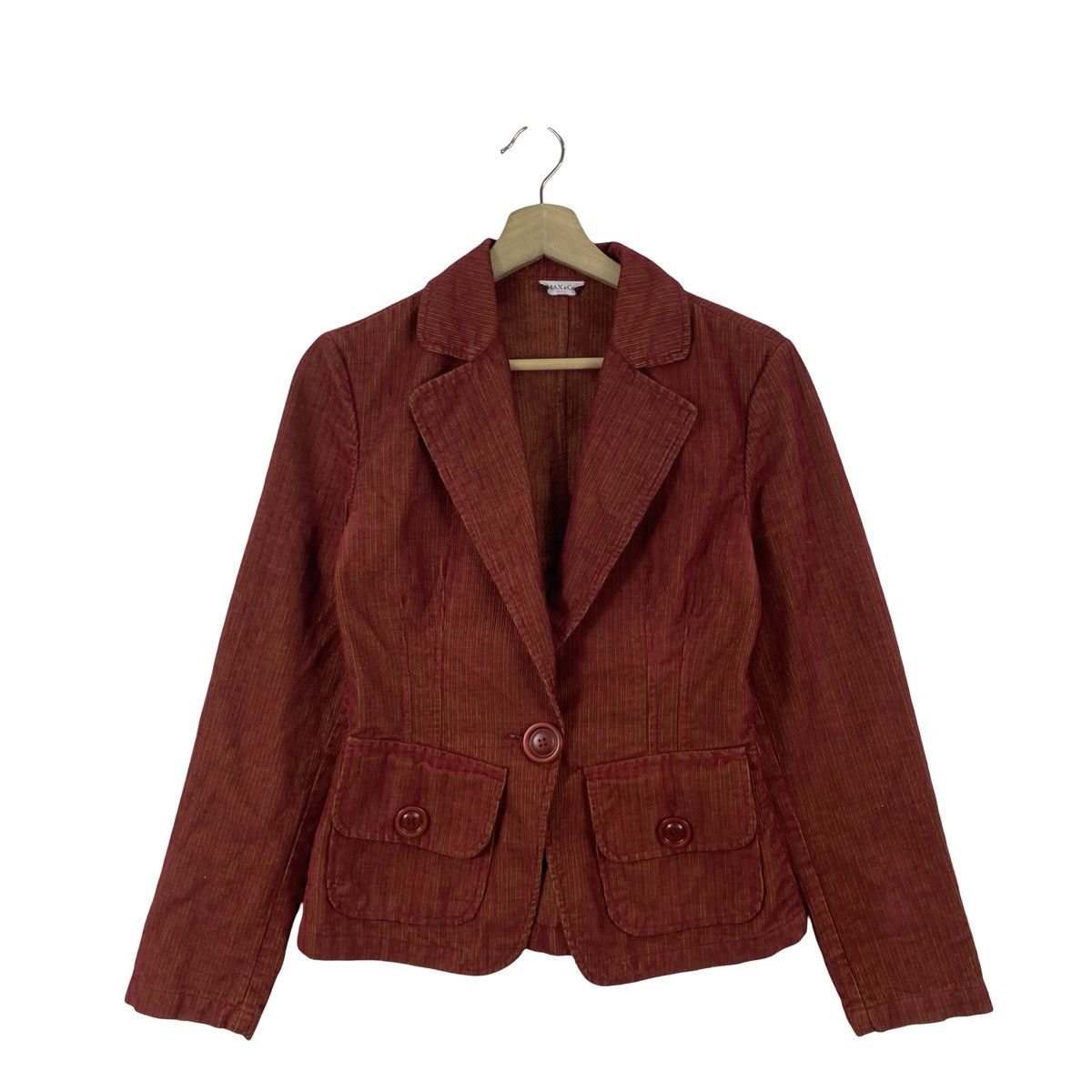 Max Mara Vintage MAX&C0 Active Corduroy Blazer Jacket Tailored Size S / US 4 / IT 40 - 4 Thumbnail