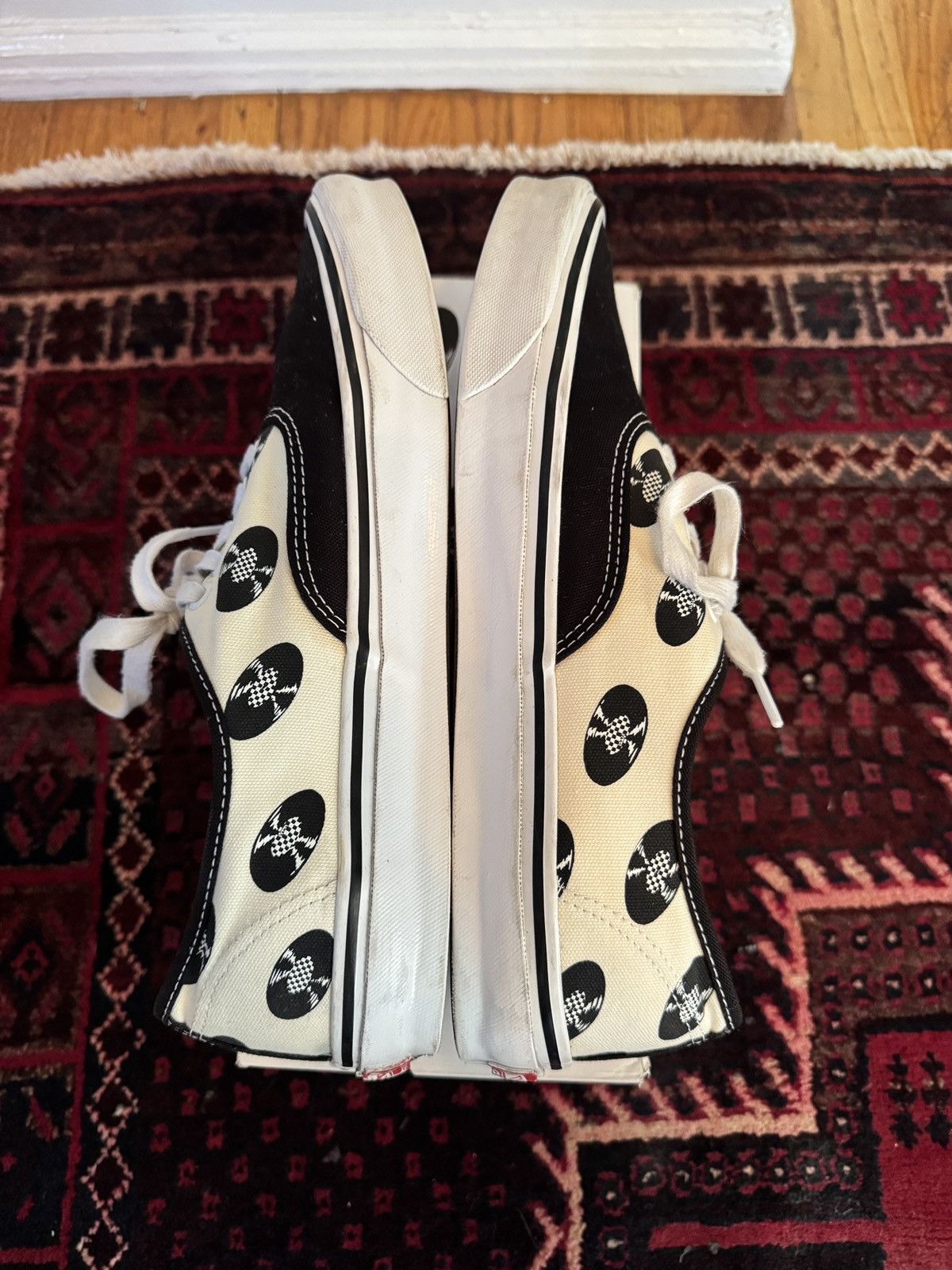 Vans × Wacko Maria OG Authentic Lx sneakers in Classic White Records. Size US 11.5 / EU 44-45 - 8 Thumbnail