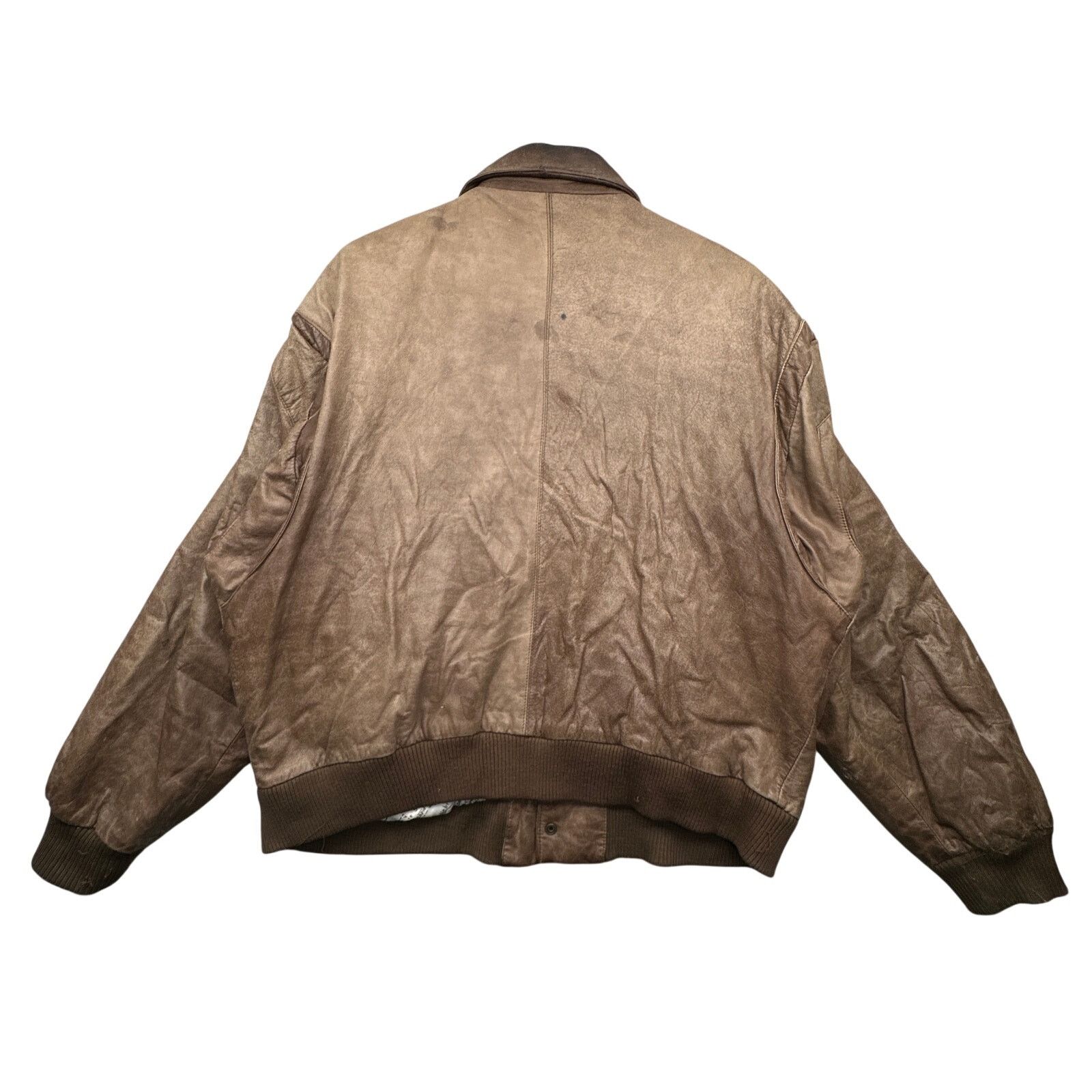 Roundtree & Yorke Vintage Roundtree & Yorke Bomber Leather Jacket XL Map Size US XL / EU 56 / 4 - 2 Thumbnail