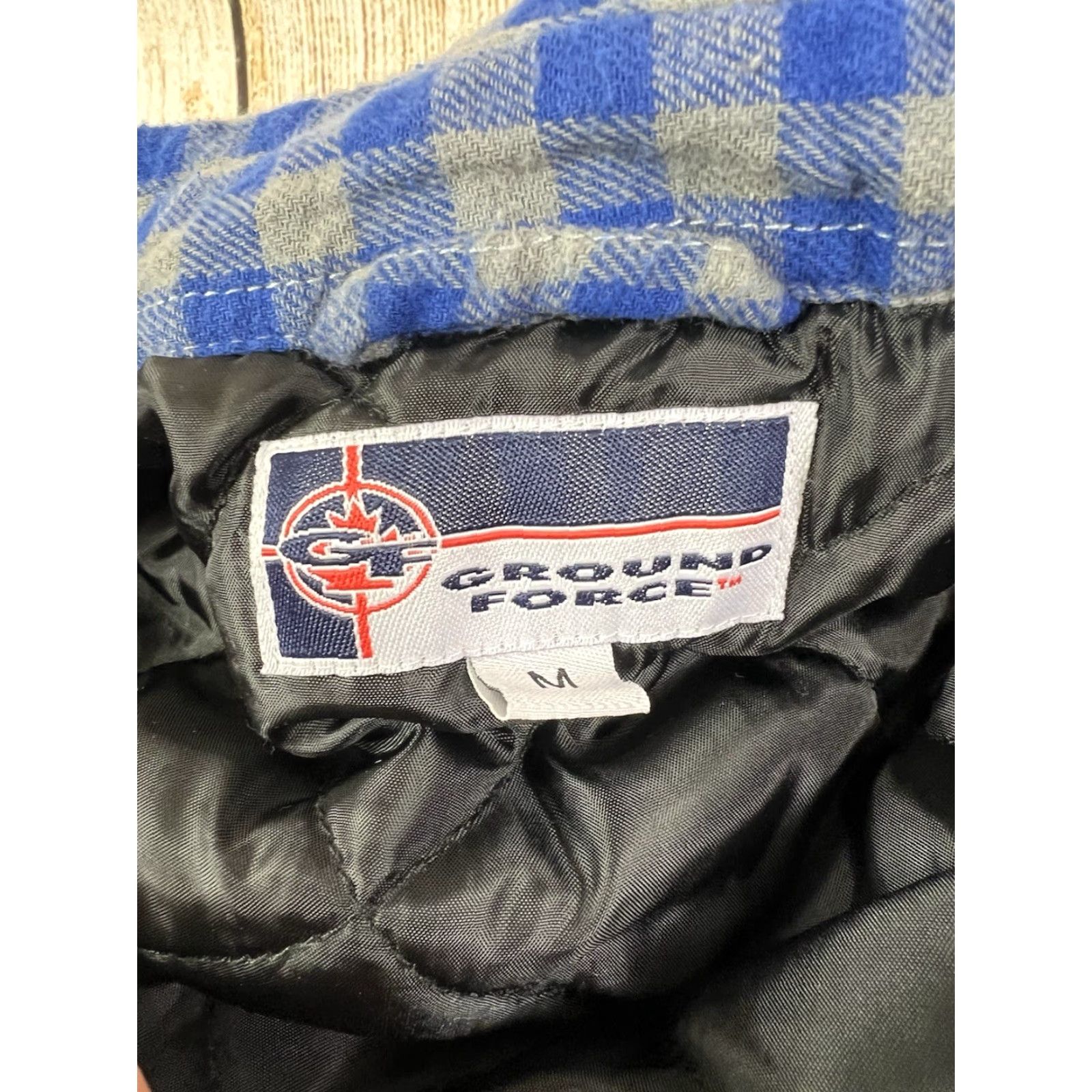 Vintage VINTAGE Ground Force Jacket M Blue Flannel Quilted Snap Cotton Polyester Manitoba Canada Lodge Outdoor Classic M Mens Size US M / EU 48-50 / 2 - 5 Thumbnail