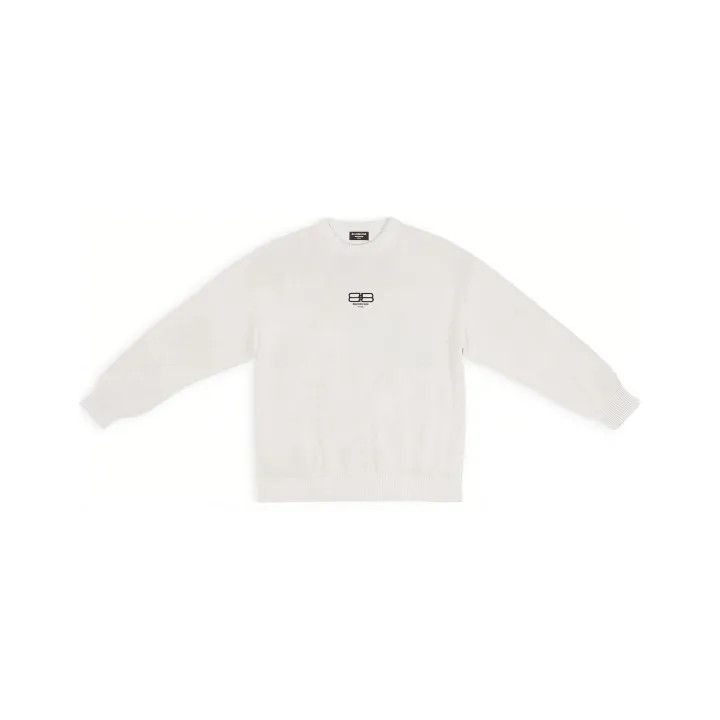 Balenciaga Balenciaga Balenciaga Embroidered Logo Long Sleeve Sweater Size US S / EU 44-46 / 1 - 1 Thumbnail