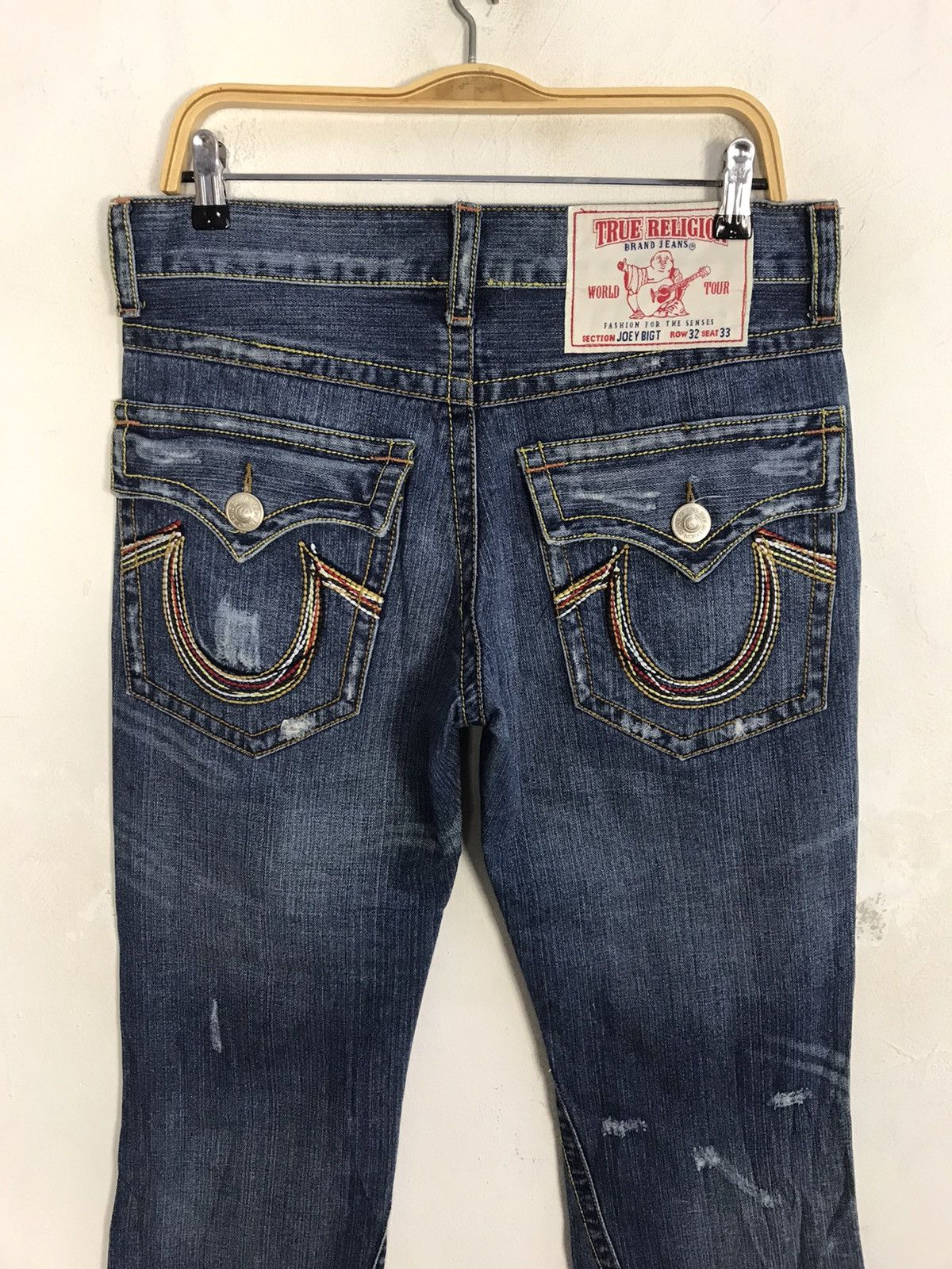 True Religion True Religion Joey Big T Usa Flaps Pocket Indigo Low Rise Size 32" / US 10 / IT 46 - 4 Thumbnail