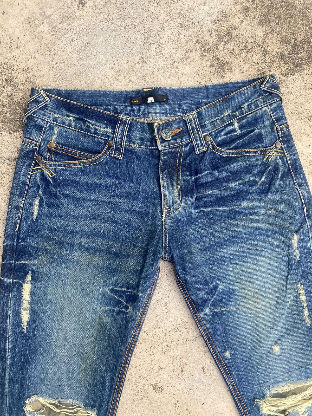 If Six Was Nine × Japanese Brand Flare Jeans Icom Distressed Pierced Size US 32 / EU 48 - 10 Thumbnail