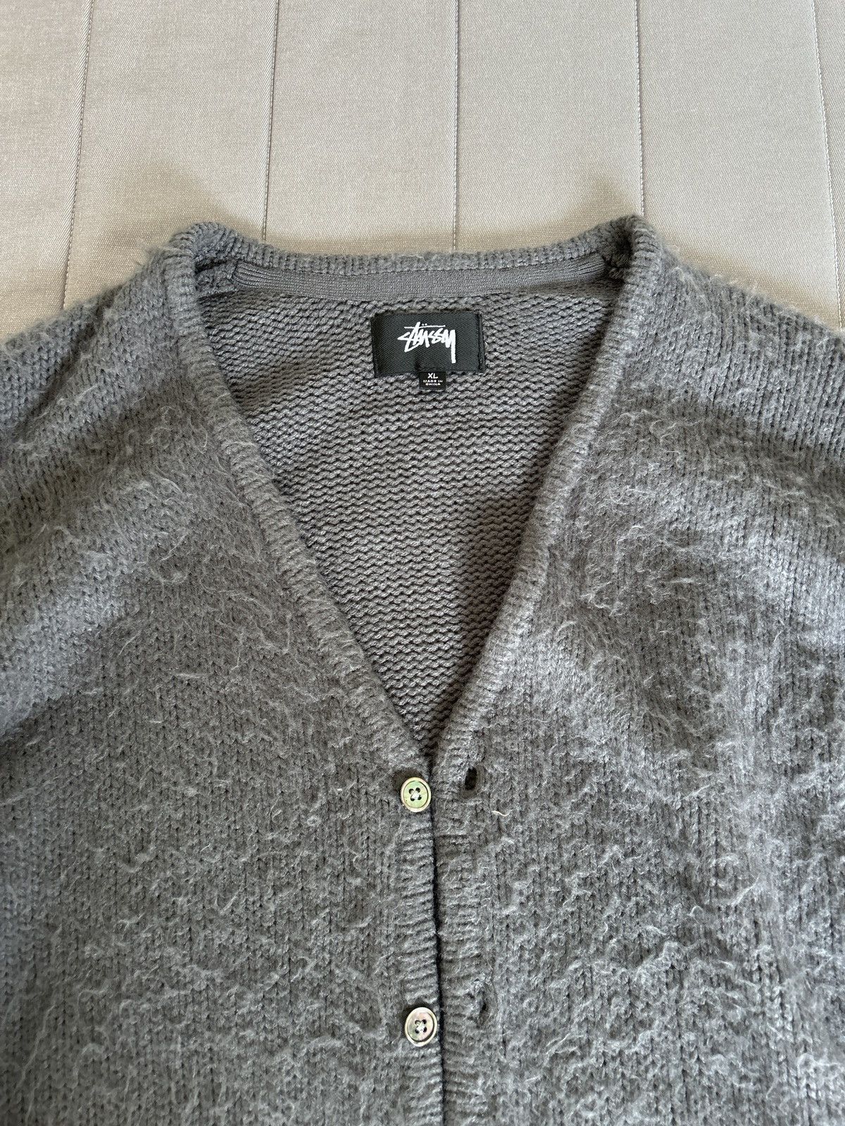 Stussy Stussy brushed cardigan lavender Size US XL / EU 56 / 4 - 2 Thumbnail