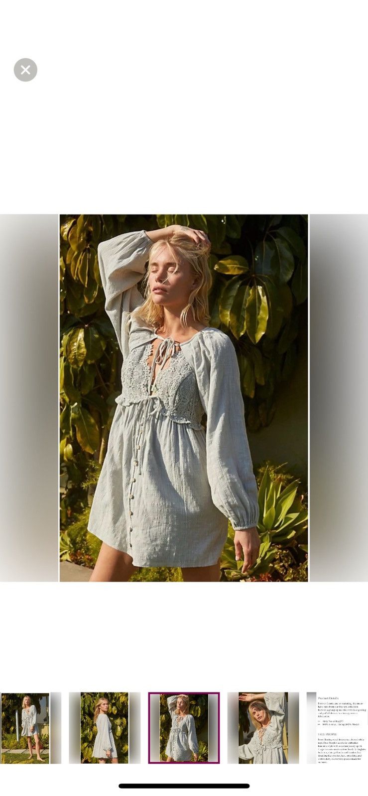 Free People Free people summer strutting mini dress Size XS / US 0-2 / IT 36-38 - 3 Thumbnail