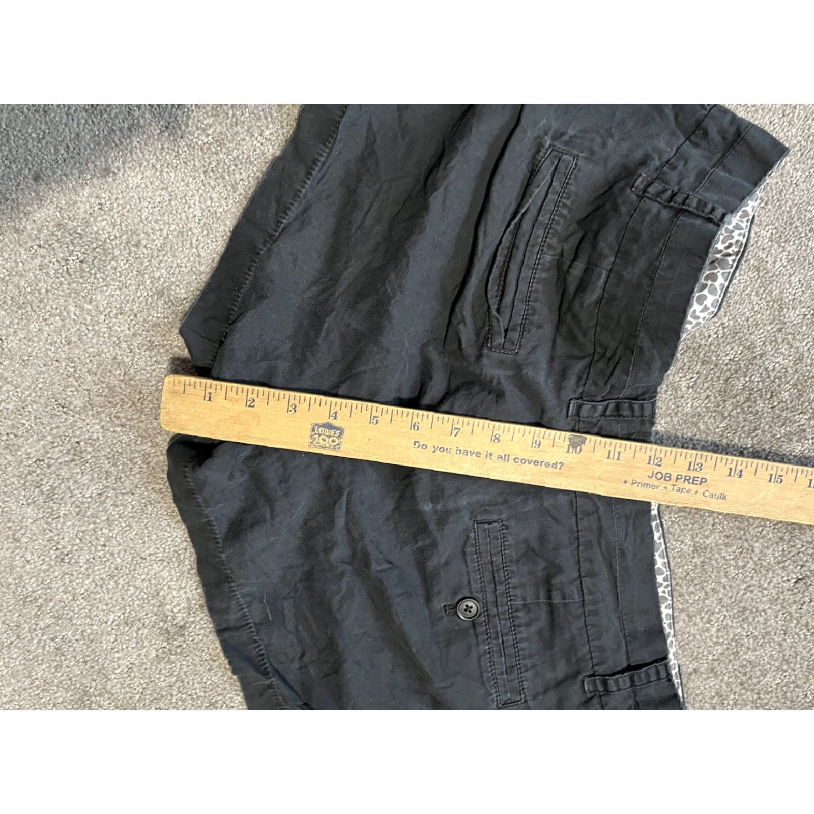 J.Crew J.CREW Classic Twill Chino Shorts Women Black Solid Size 10, City Fit, 5 Inseam, Flat Front, Belt Loops, 100% Cotton, Machine Washable Size 32" / US 10 / IT 46 - 4 Thumbnail